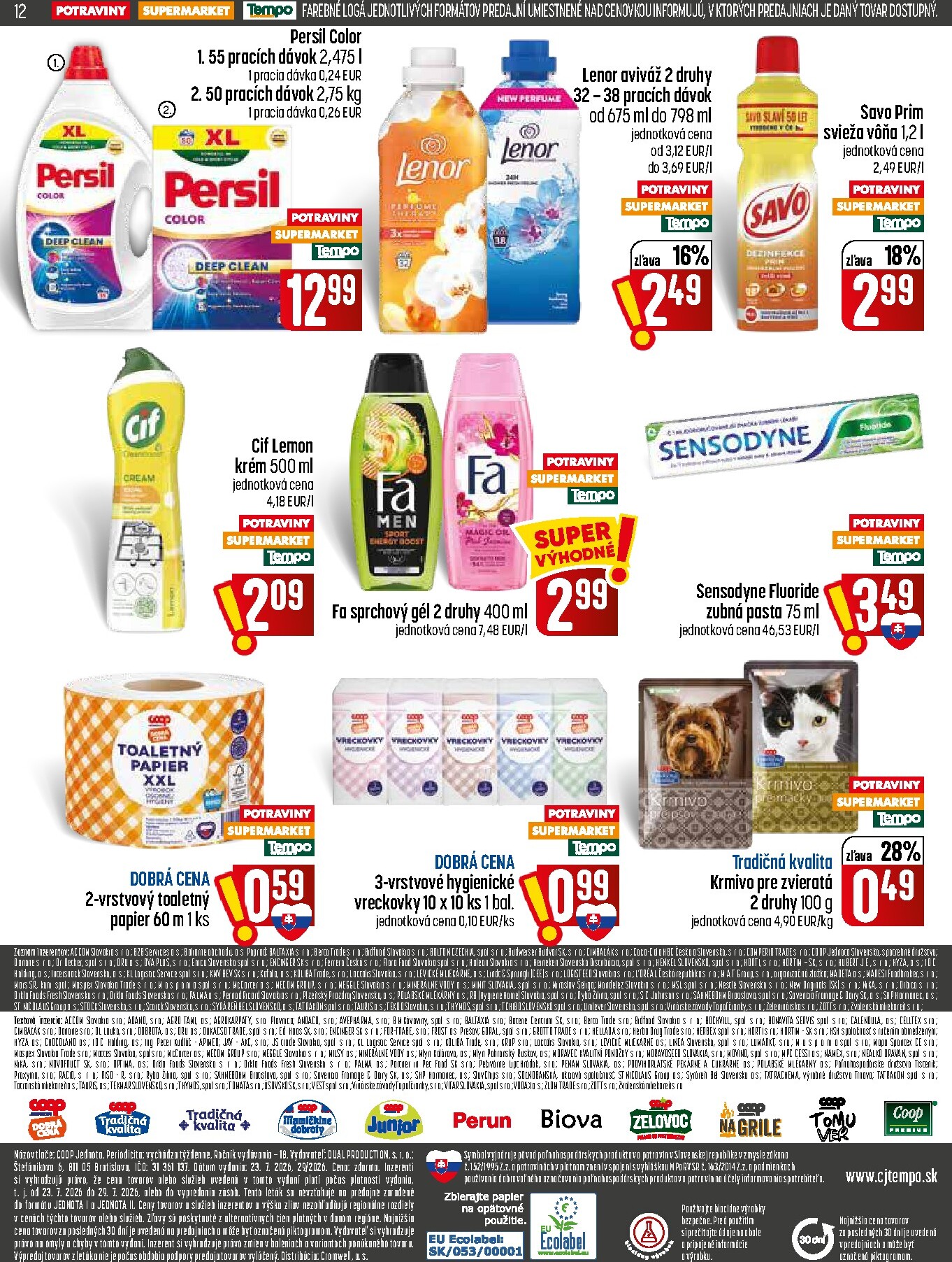 coop-jednota - Nový COOP Jednota leták od štvrtka, 23.07.2026 do stredy, 29.07.2026 - page: 12