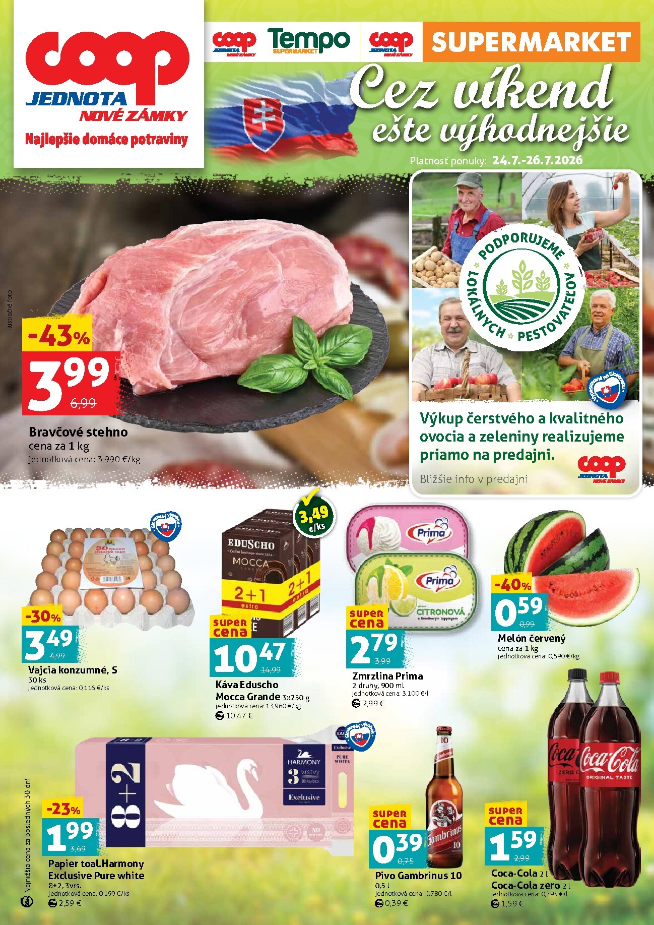coop-jednota - Nový COOP Jednota Supermarket Nové Zámky leták od piatku, 24.07.2026 do nedele, 26.07.2026