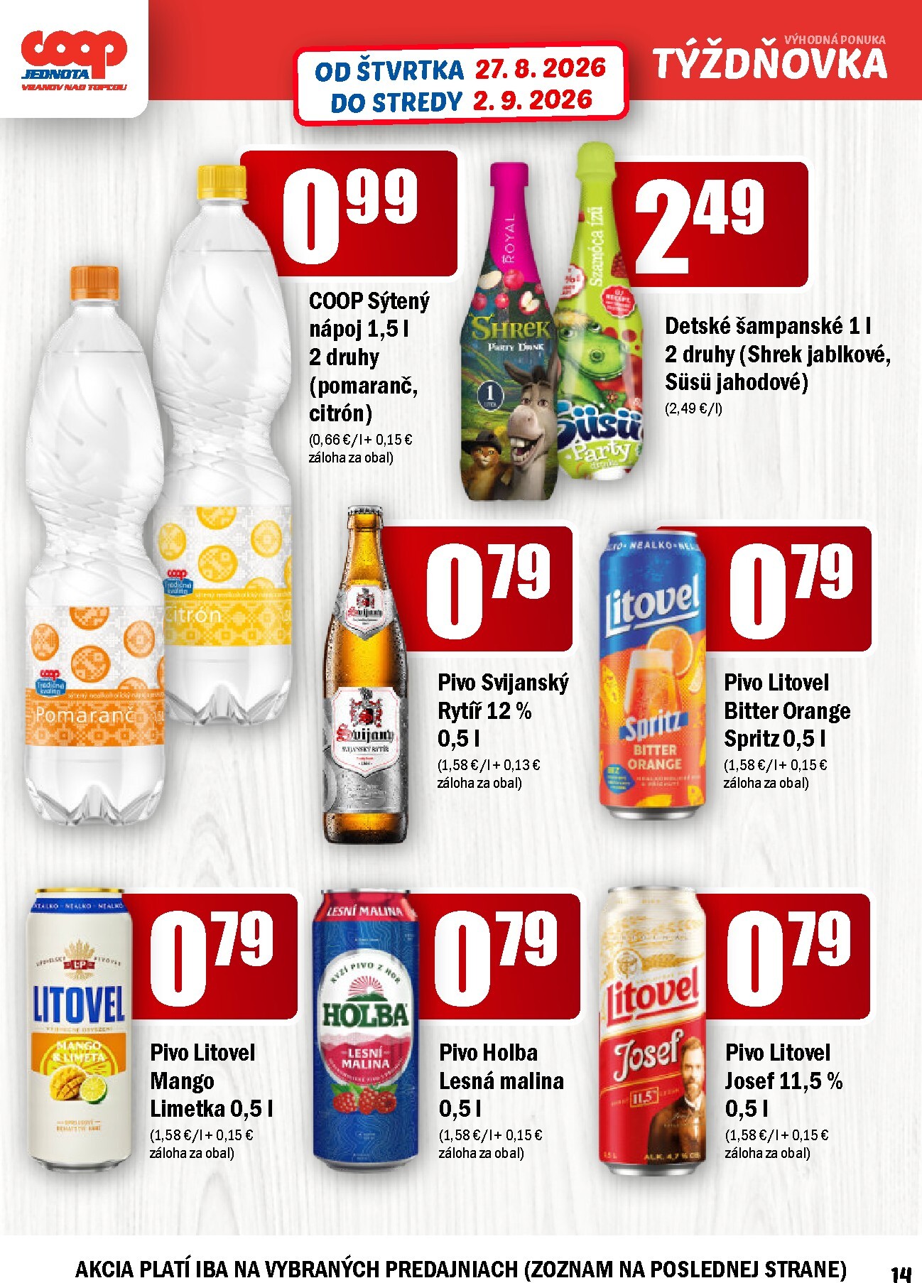 coop-jednota - Aktuálny COOP Jednota leták od štvrtka, 27.08.2026 do stredy, 02.09.2026 - page: 14