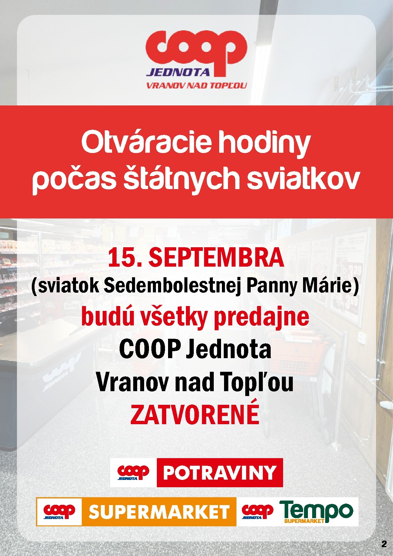 coop-jednota - Aktuálny COOP Jednota leták od štvrtka, 10.09.2026 do stredy, 16.09.2026 - page: 2