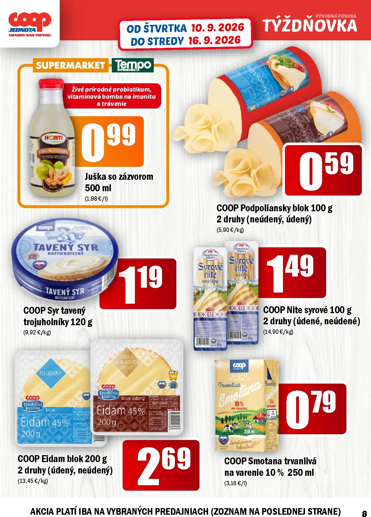 coop-jednota - Aktuálny COOP Jednota leták od štvrtka, 10.09.2026 do stredy, 16.09.2026 - page: 8