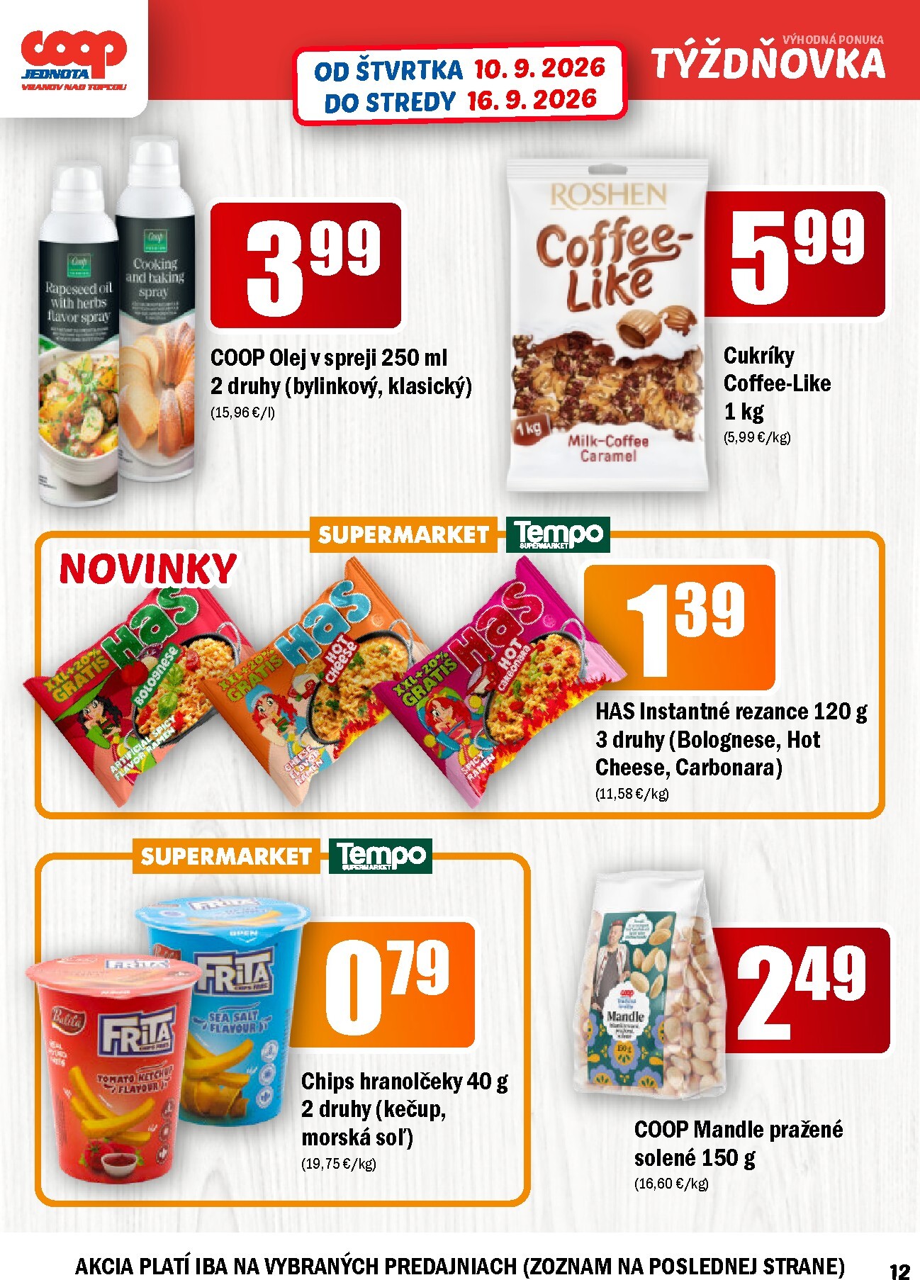 coop-jednota - Aktuálny COOP Jednota leták od štvrtka, 10.09.2026 do stredy, 16.09.2026 - page: 12