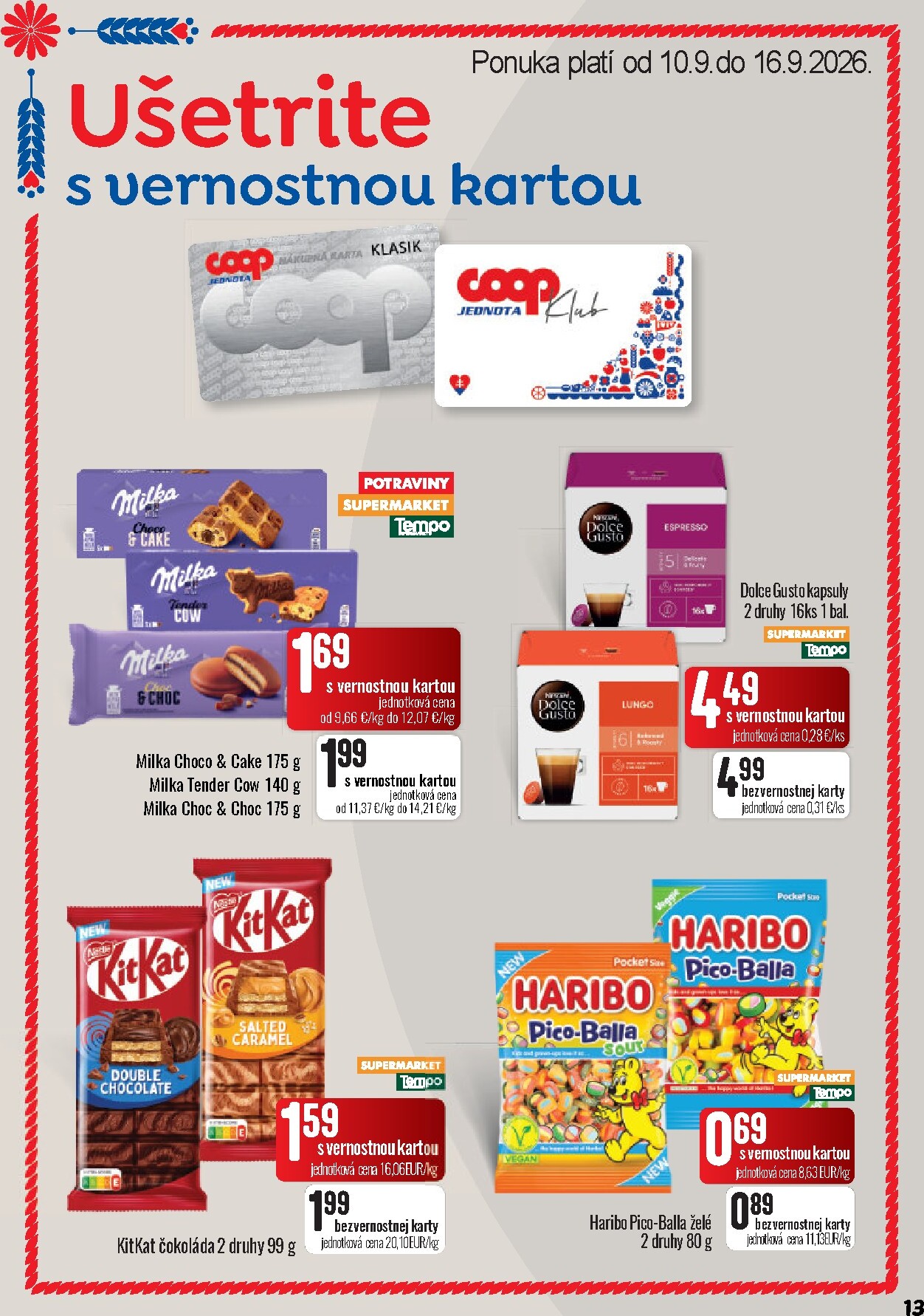 coop-jednota - Aktuálny COOP Jednota leták od štvrtka, 10.09.2026 do stredy, 16.09.2026 - page: 13