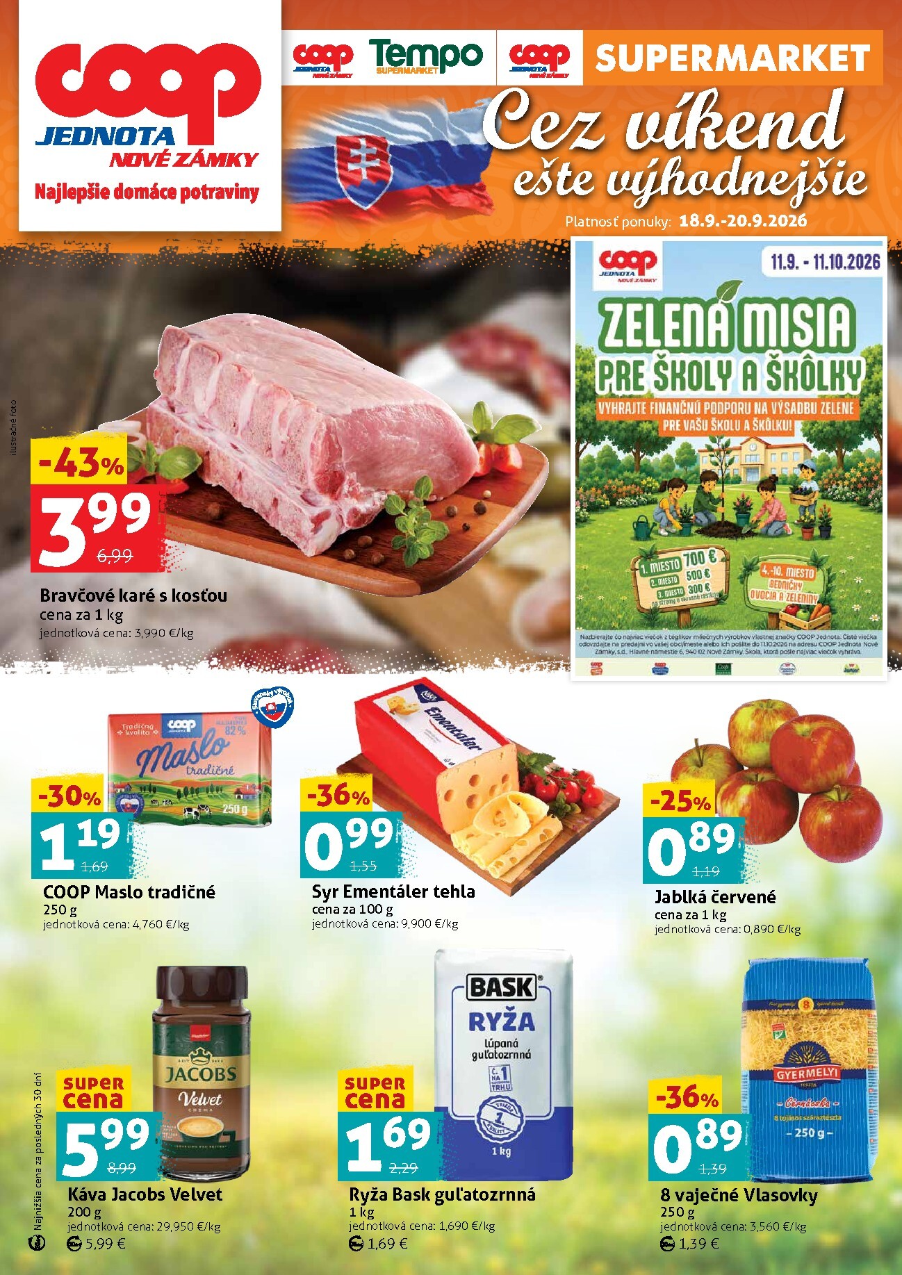 coop-jednota - Nový COOP Jednota - Regionálny leták COOP Jednota Nové Zámky leták od piatku, 18.09.2026 do nedele, 20.09.2026