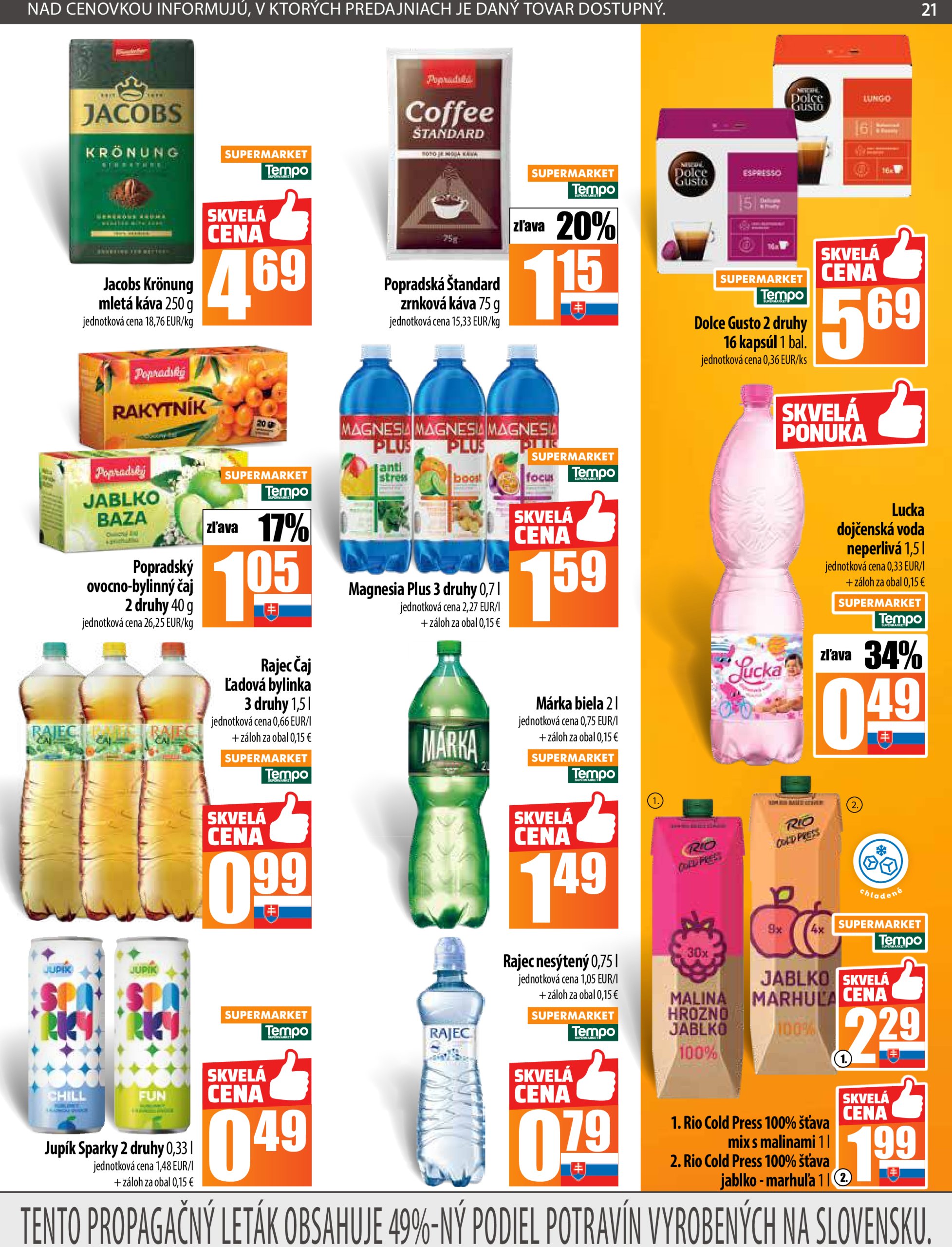 coop-jednota - Leták COOP Jednota - Tempo platný od 12.06. do 18.06. - page: 21