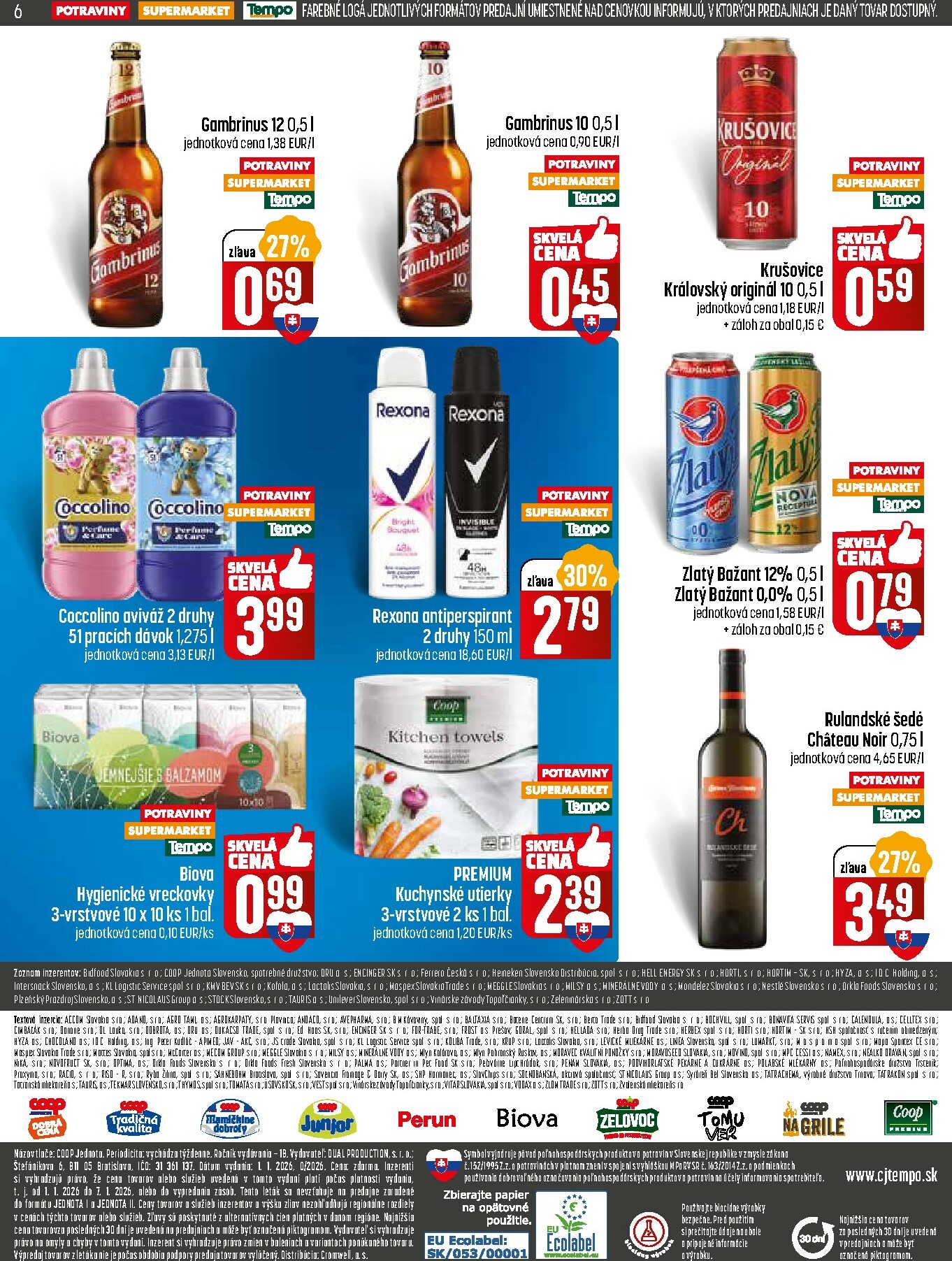 coop-jednota - Leták COOP Jednota - Tempo platný od 01.01. do 07.01. - page: 6