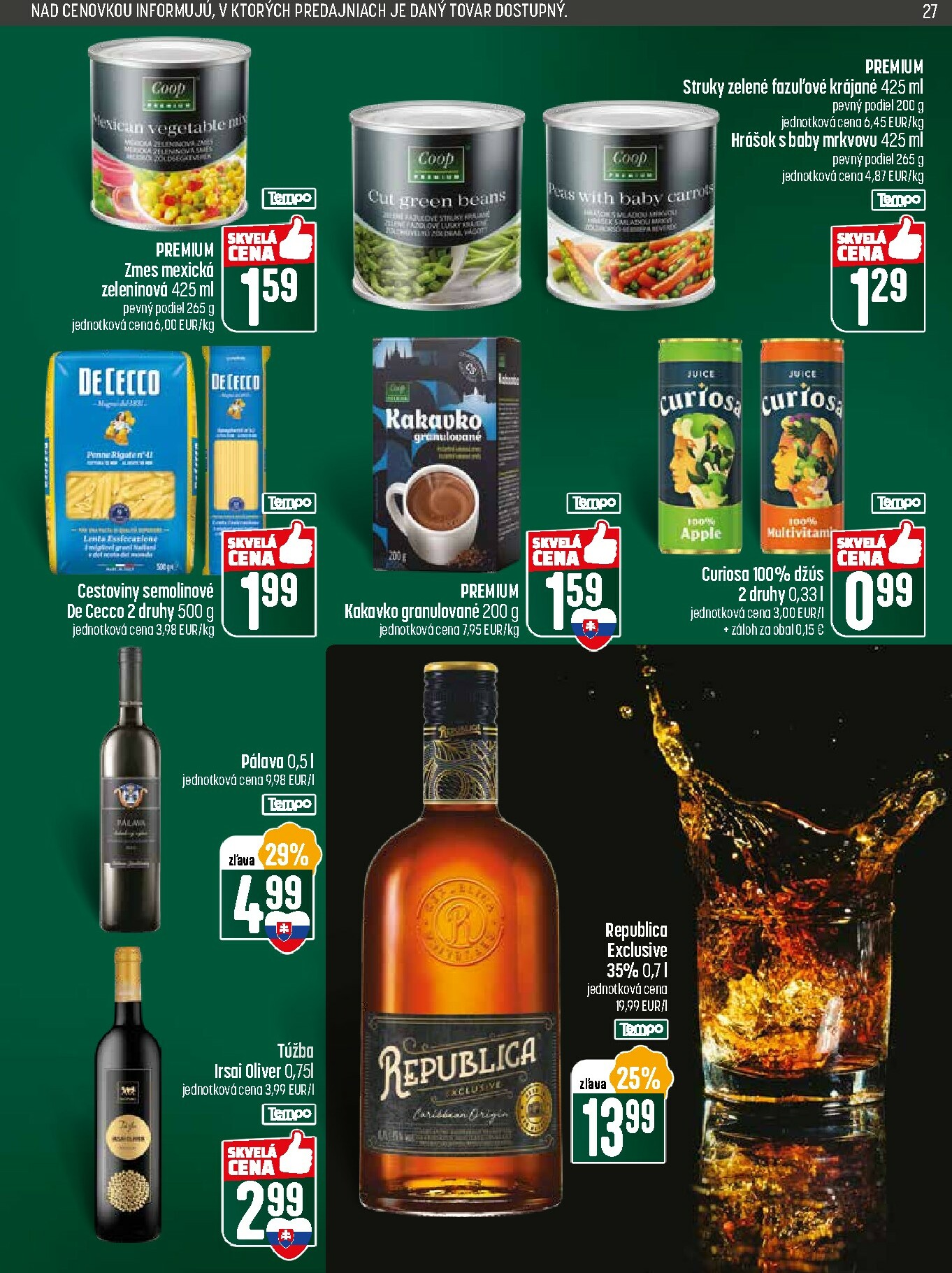 coop-jednota - Leták COOP Jednota - Tempo platný od 08.01. do 14.01. - page: 27