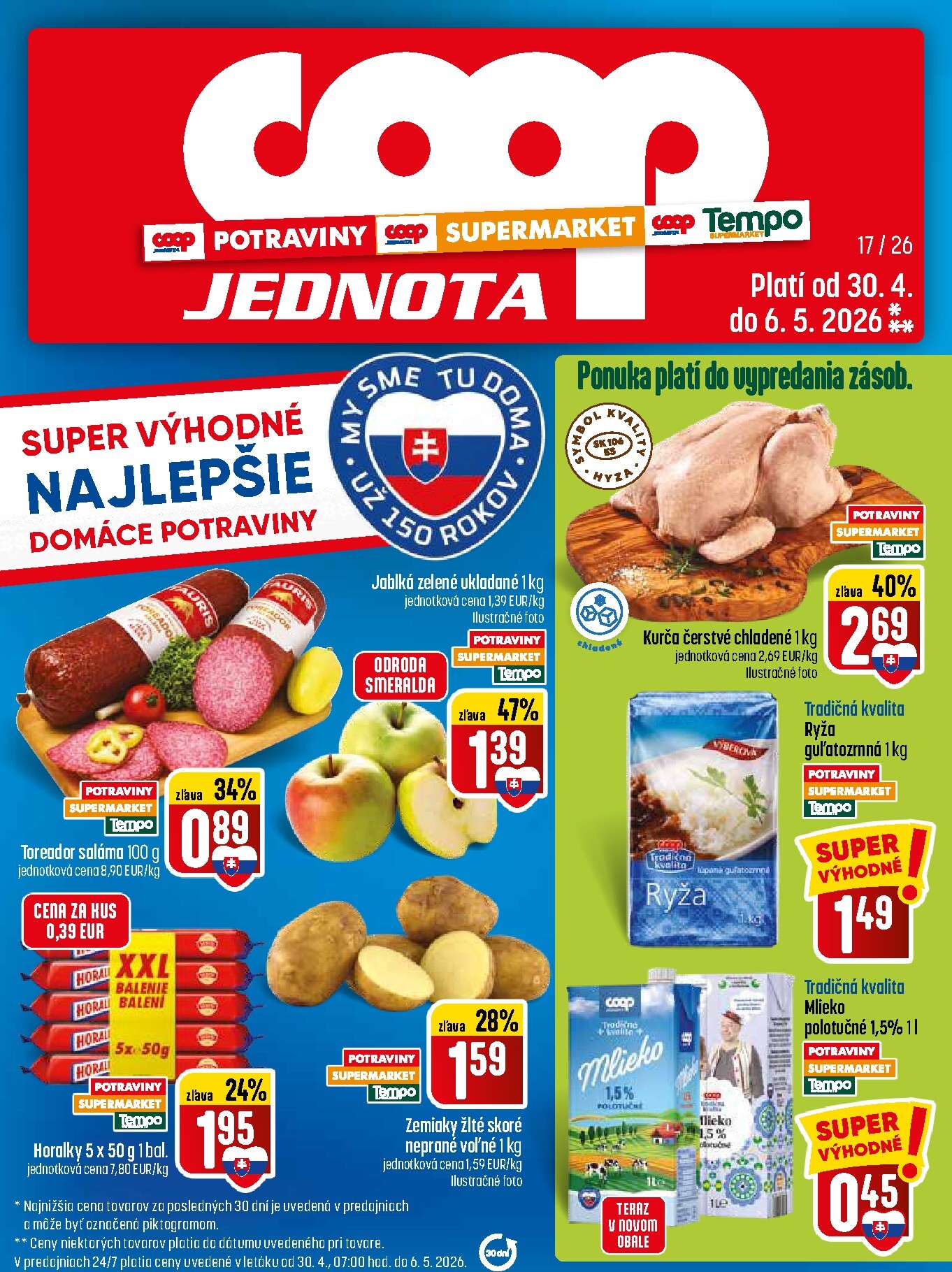 coop-jednota - Nový leták COOP Jednota od štvrtka, 30.04.2026 do stredy, 06.05.2026