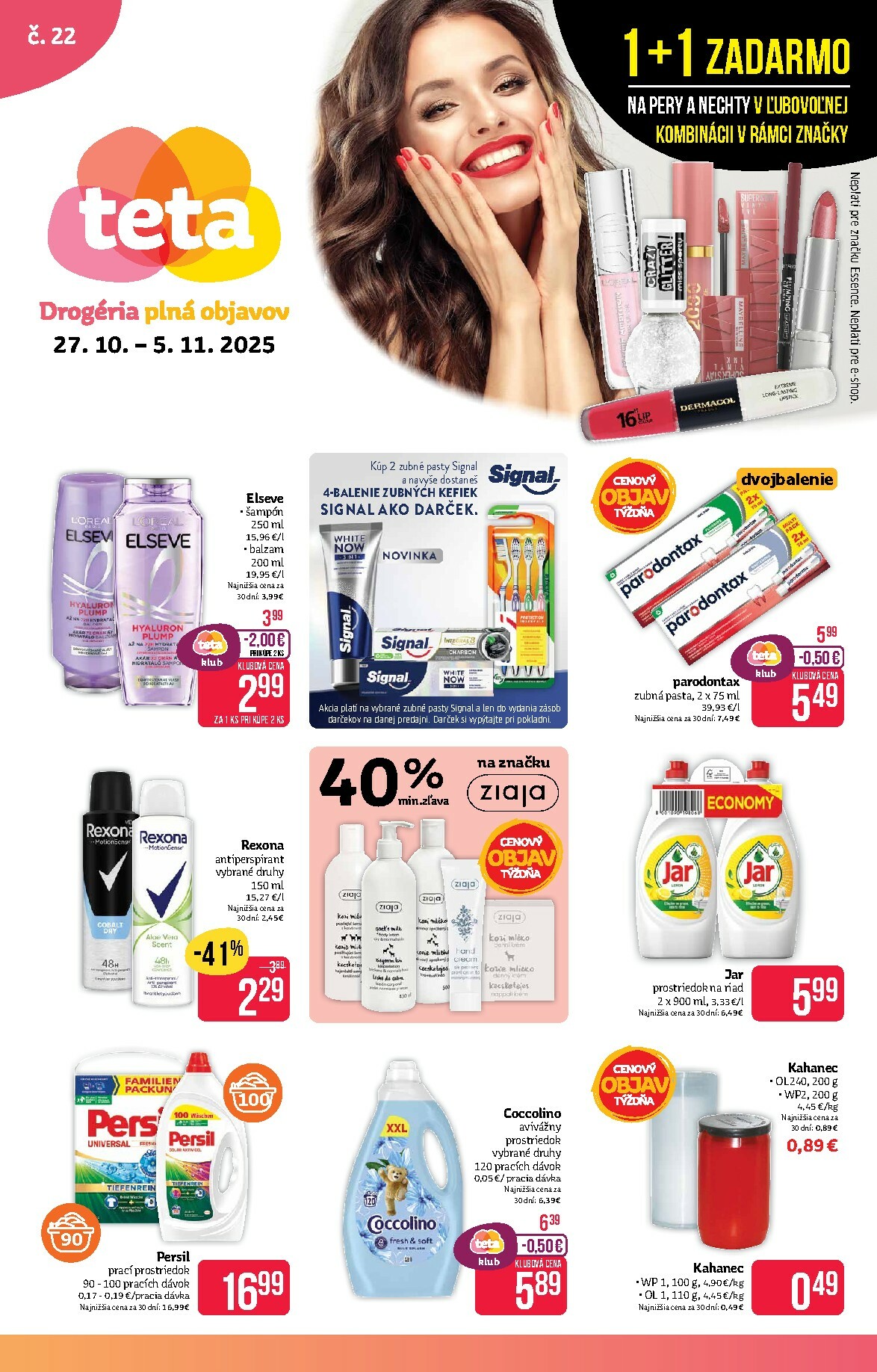teta-drogerie - Leták Teta drogerie platný od 27.10. do 05.11.