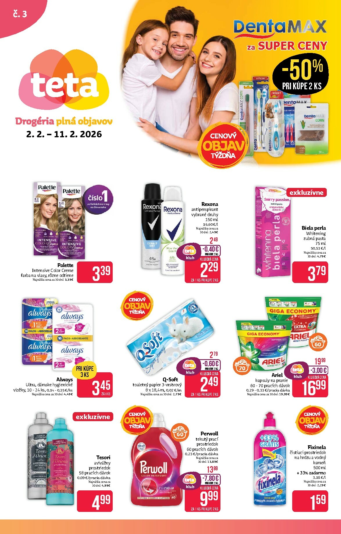 teta-drogerie - Leták Teta drogerie platný od 02.02.2026 do 11.02.2026 - page: 1