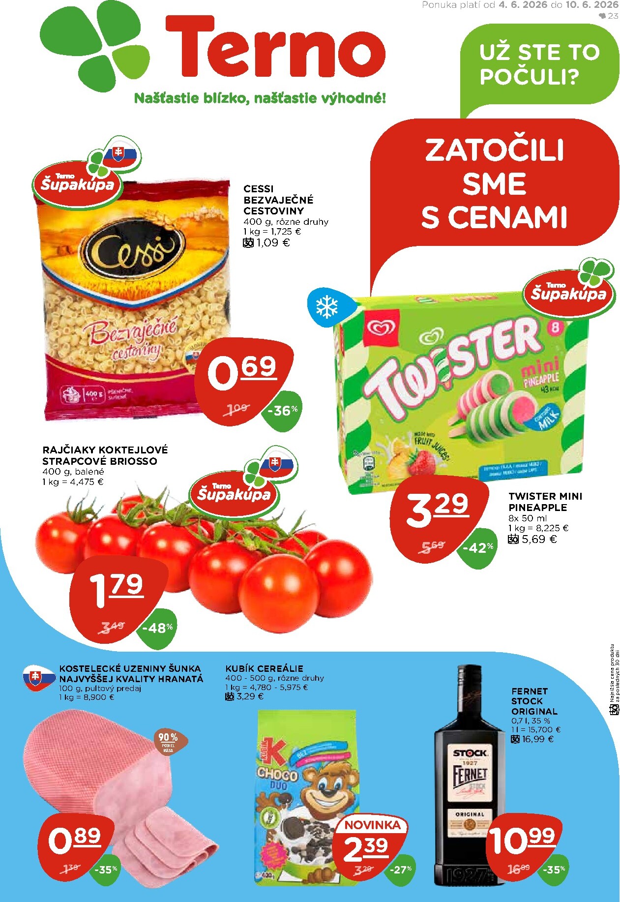 terno - Nový Terno leták od štvrtka, 04.06.2026 do stredy, 10.06.2026