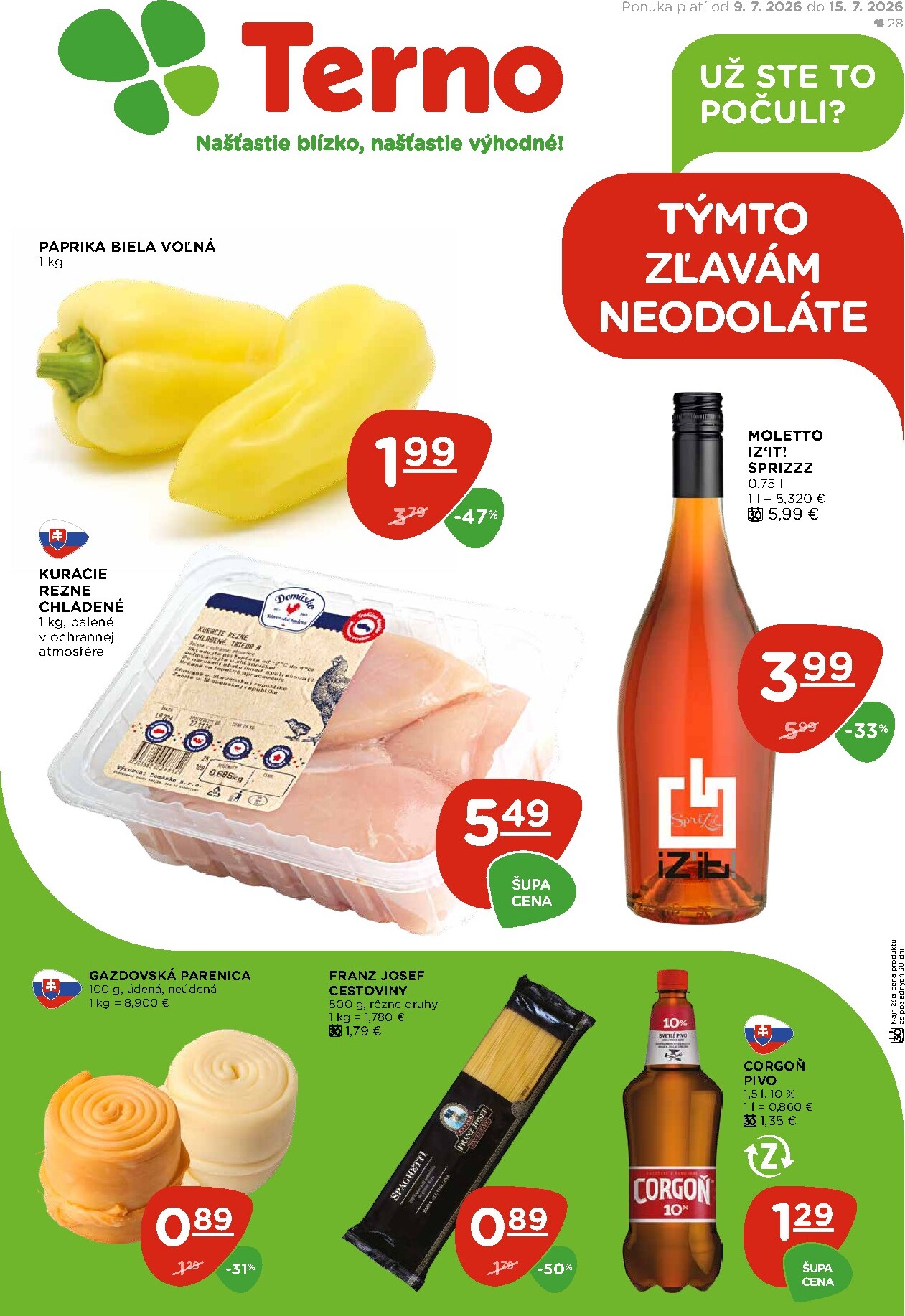 terno - Nový Terno leták od štvrtka, 09.07.2026 do stredy, 15.07.2026