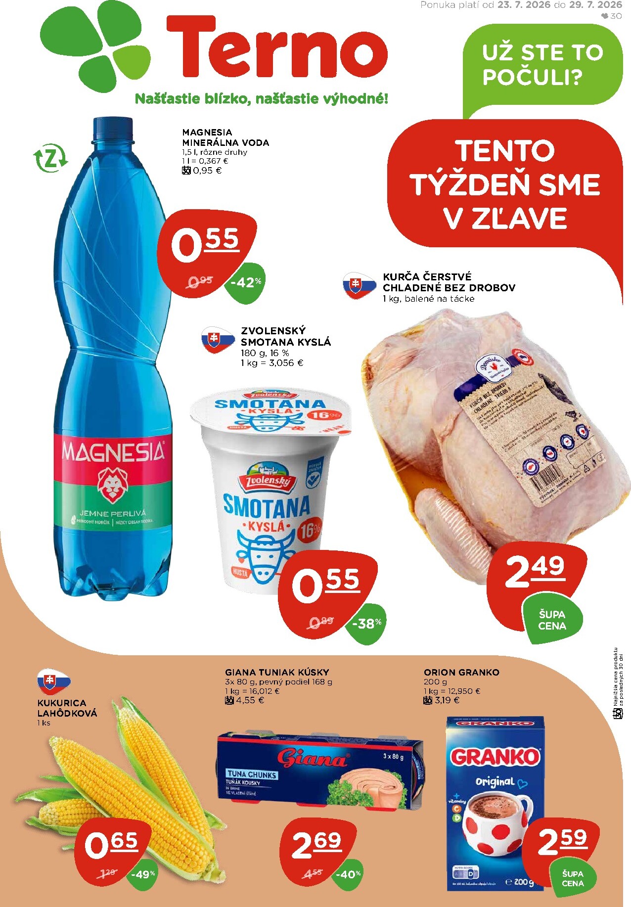 terno - Nový Terno leták od štvrtka, 23.07.2026 do stredy, 29.07.2026