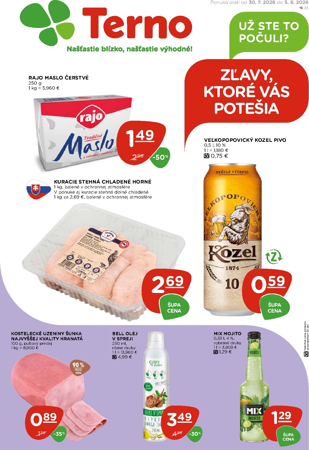 terno - Nový Terno leták od štvrtka, 30.07.2026 do stredy, 05.08.2026