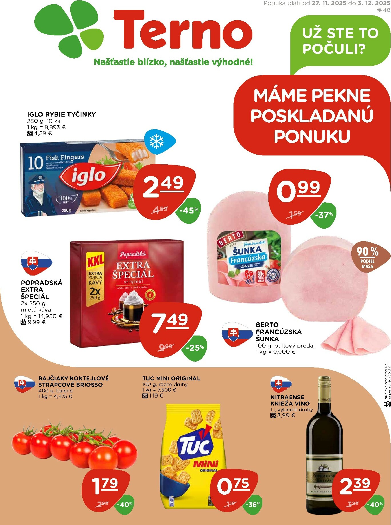 terno - Leták Terno platný od 27.11. do 03.12.
