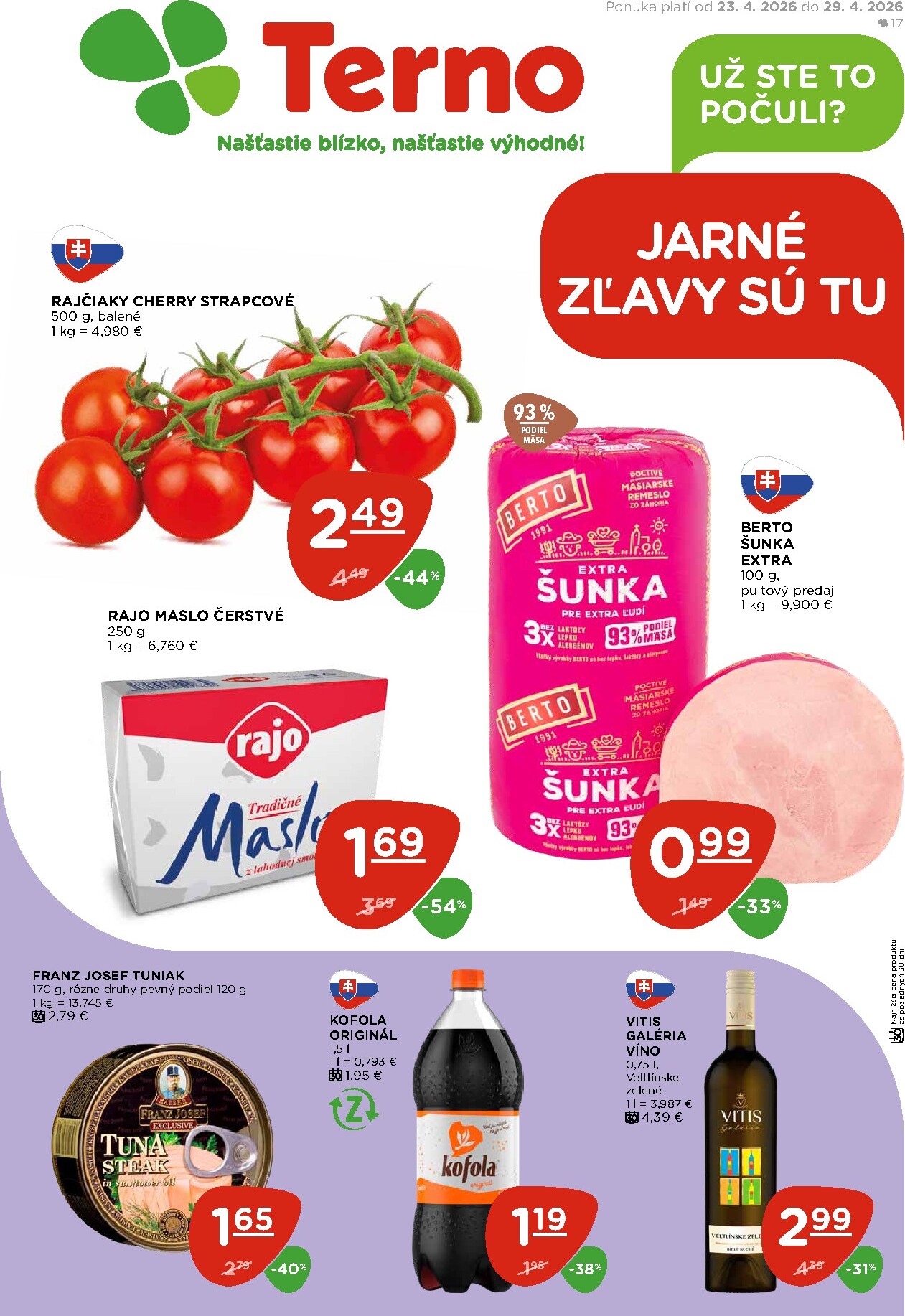 terno - Nový leták Terno od štvrtka, 23.04.2026 do stredy, 29.04.2026