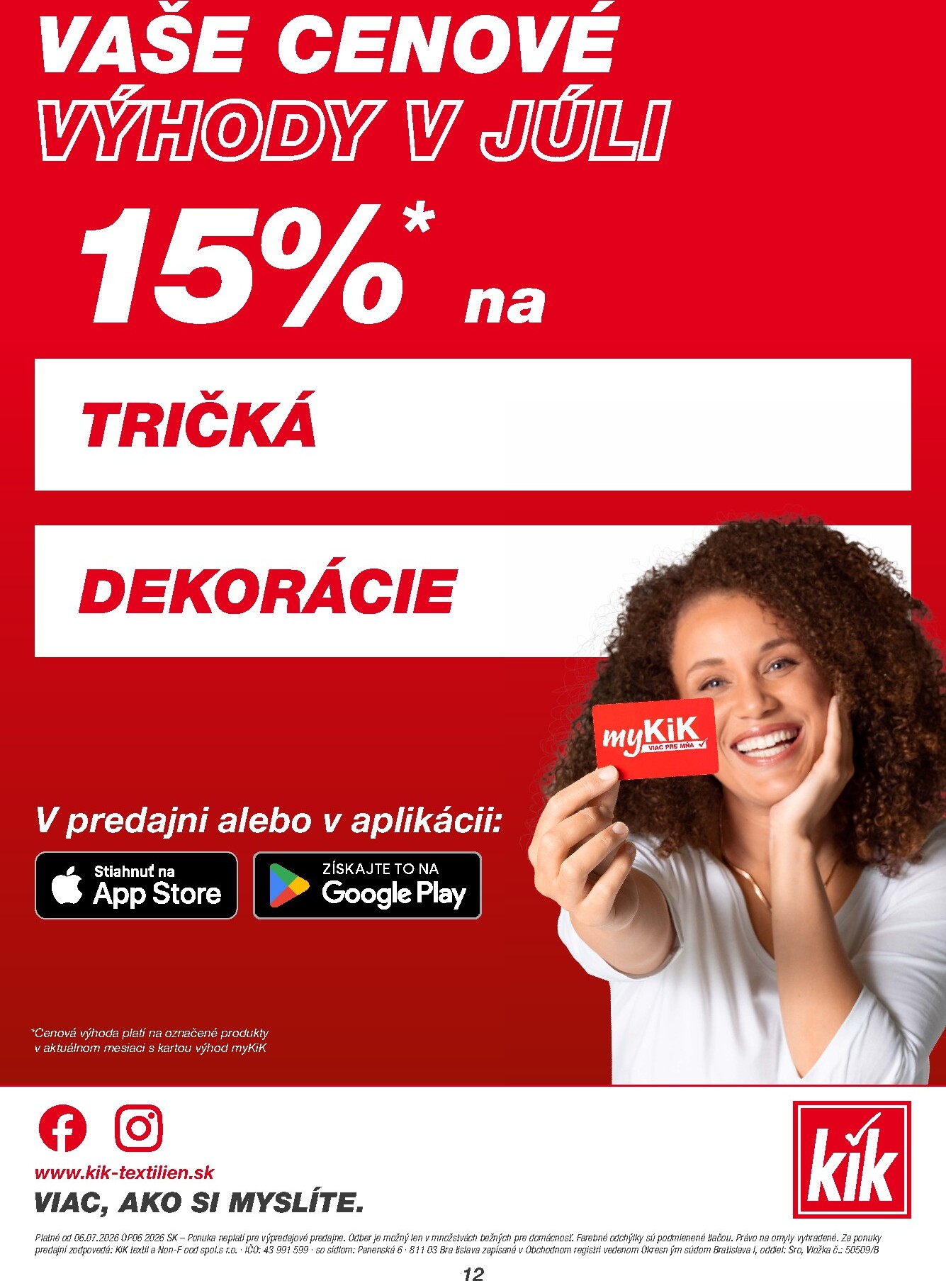 kik - Nový Kik leták od pondelka, 06.07.2026 do nedele, 02.08.2026 - page: 12