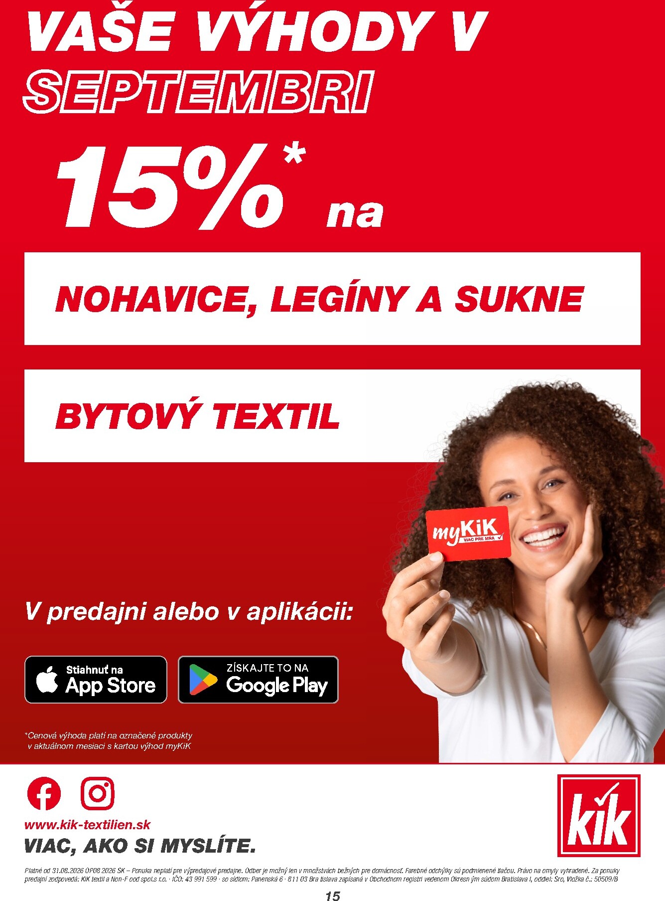 kik - Nový Kik leták od pondelka, 31.08.2026 do nedele, 27.09.2026 - page: 15