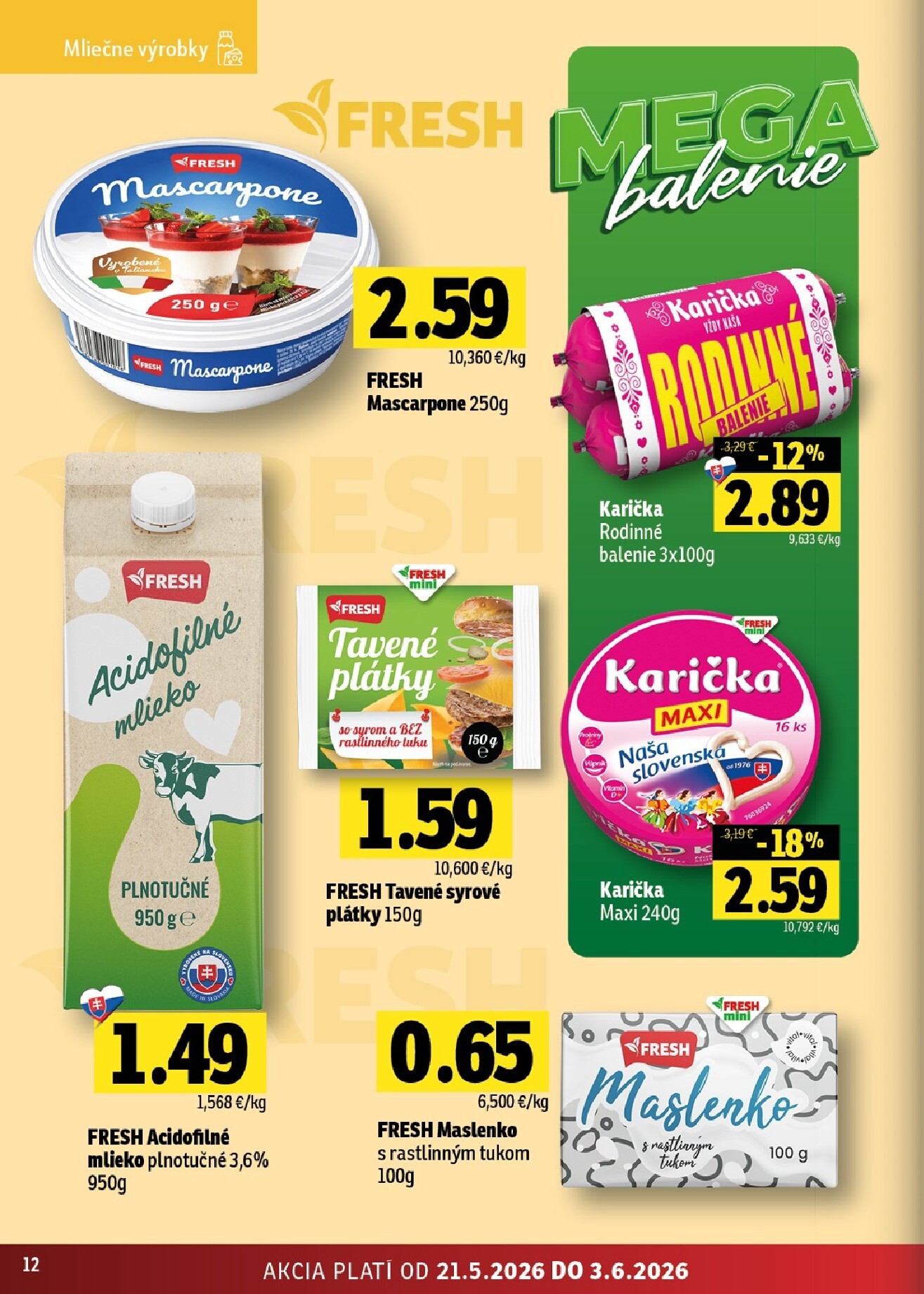 fresh - Nový Fresh - Východné Slovensko leták od štvrtka, 21.05.2026 do stredy, 03.06.2026 - page: 12