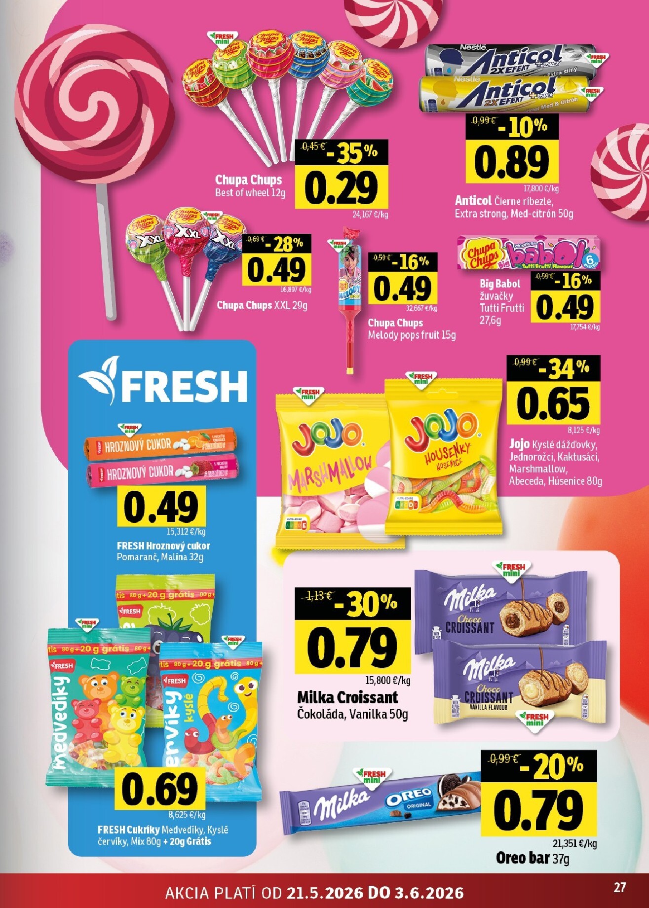 fresh - Nový Fresh - Stredné a západné Slovensko leták od štvrtka, 21.05.2026 do stredy, 03.06.2026 - page: 27