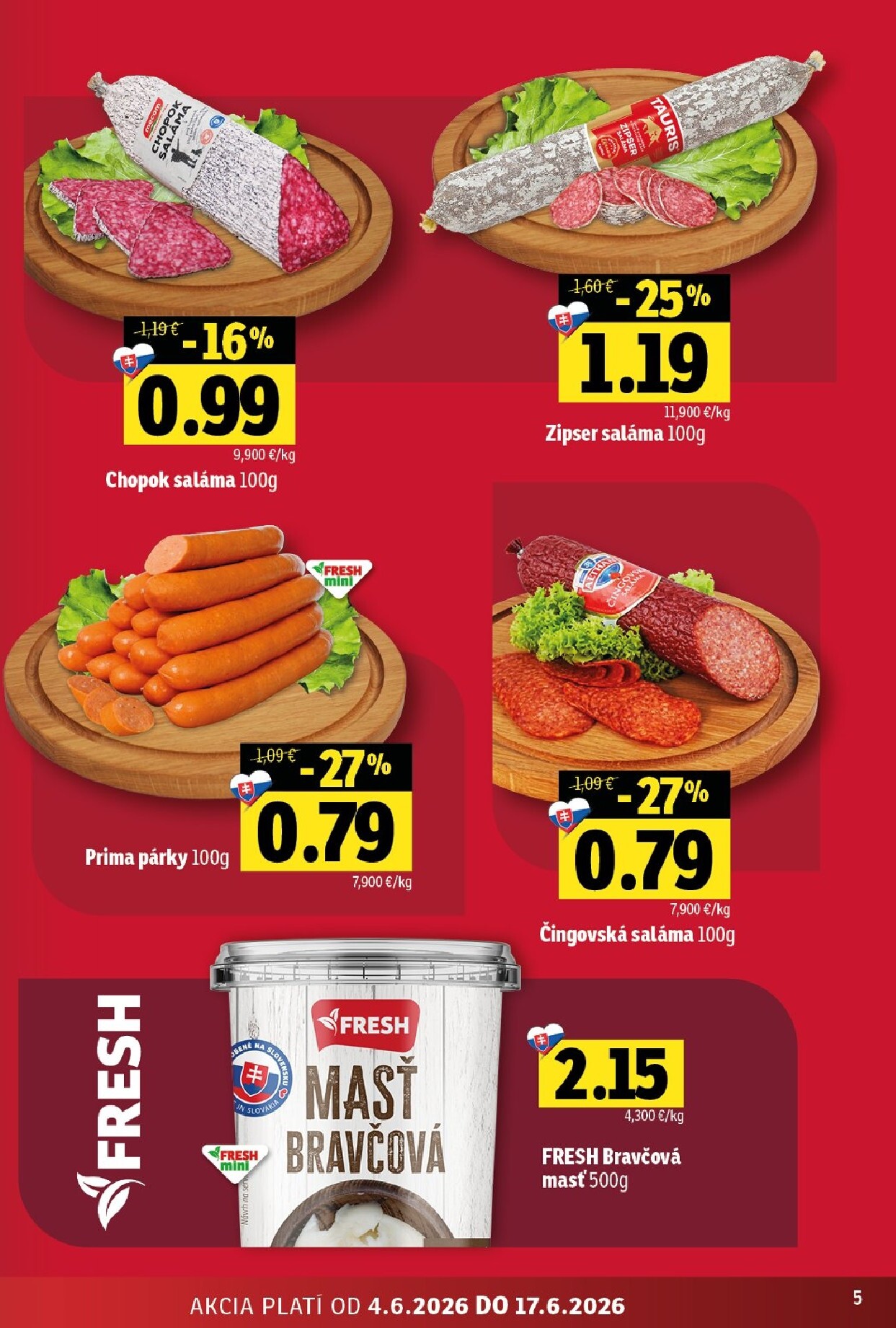 fresh - Nový Fresh - Východné Slovensko leták od štvrtka, 04.06.2026 do stredy, 17.06.2026 - page: 5