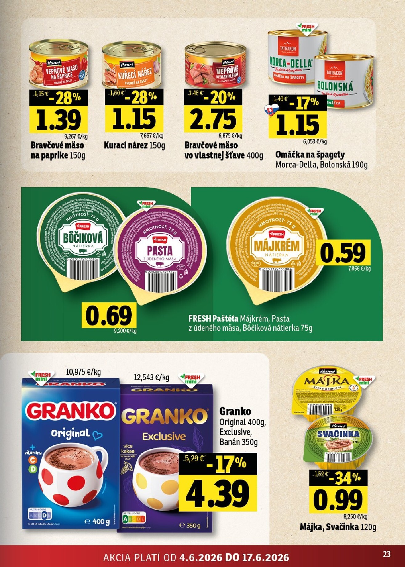 fresh - Nový Fresh - Východné Slovensko leták od štvrtka, 04.06.2026 do stredy, 17.06.2026 - page: 23