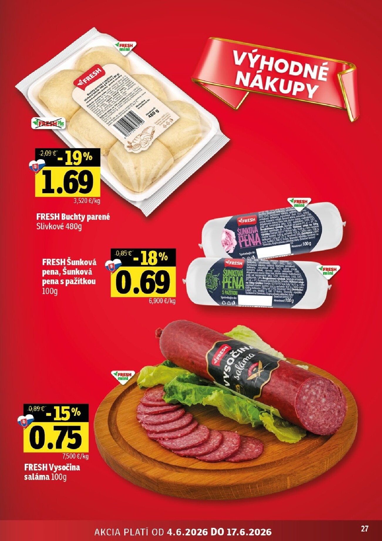 fresh - Nový Fresh - Východné Slovensko leták od štvrtka, 04.06.2026 do stredy, 17.06.2026 - page: 27