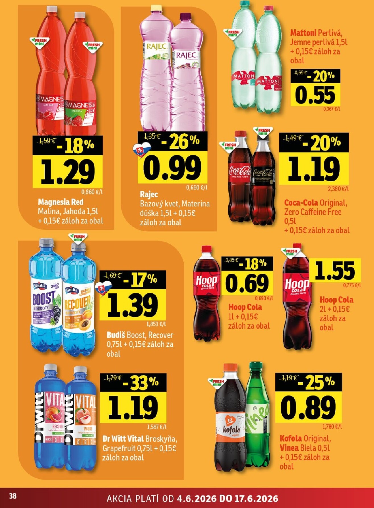 fresh - Nový Fresh - Stredné a západné Slovensko leták od štvrtka, 04.06.2026 do stredy, 17.06.2026 - page: 38