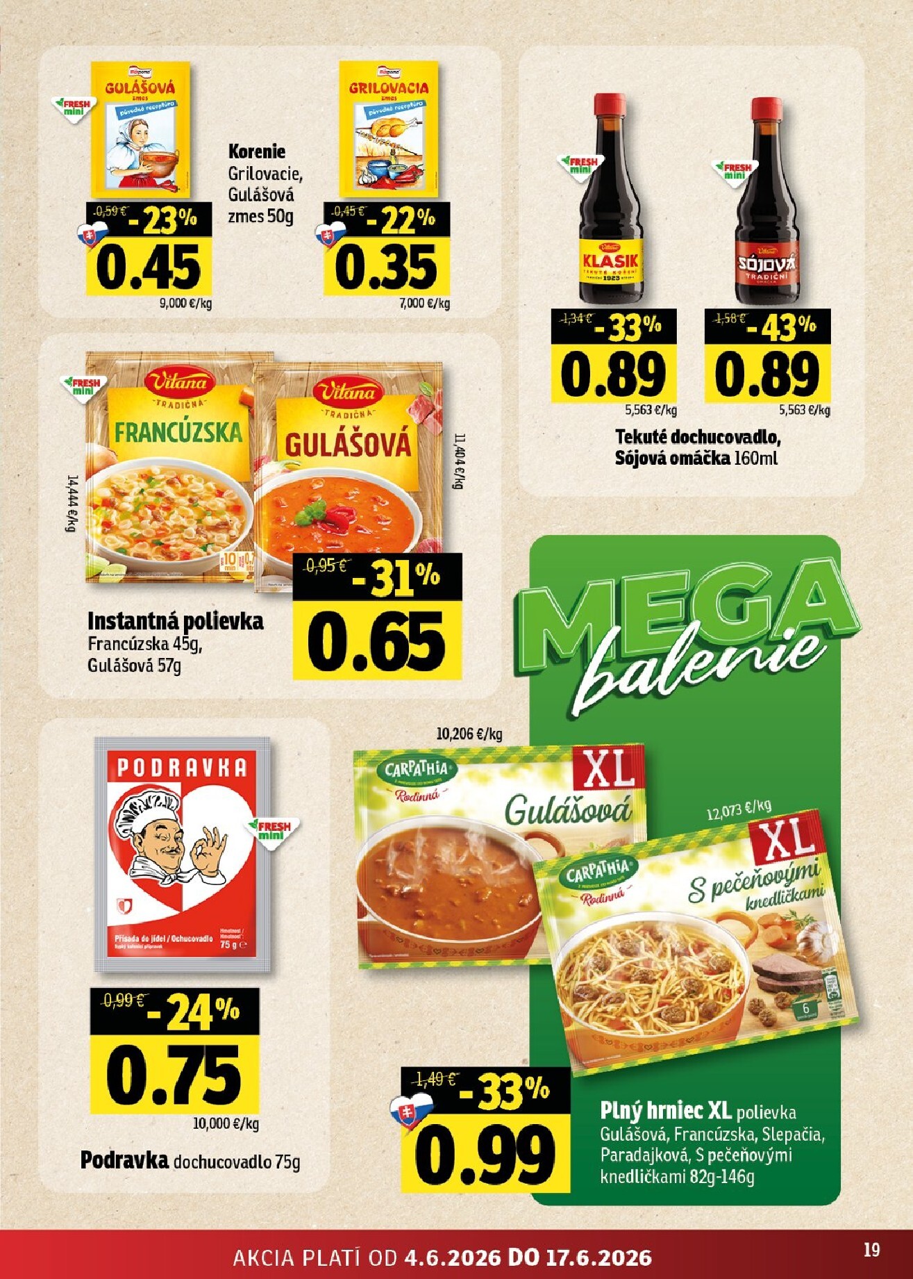 fresh - Nový Fresh - Stredné a západné Slovensko leták od štvrtka, 04.06.2026 do stredy, 17.06.2026 - page: 19