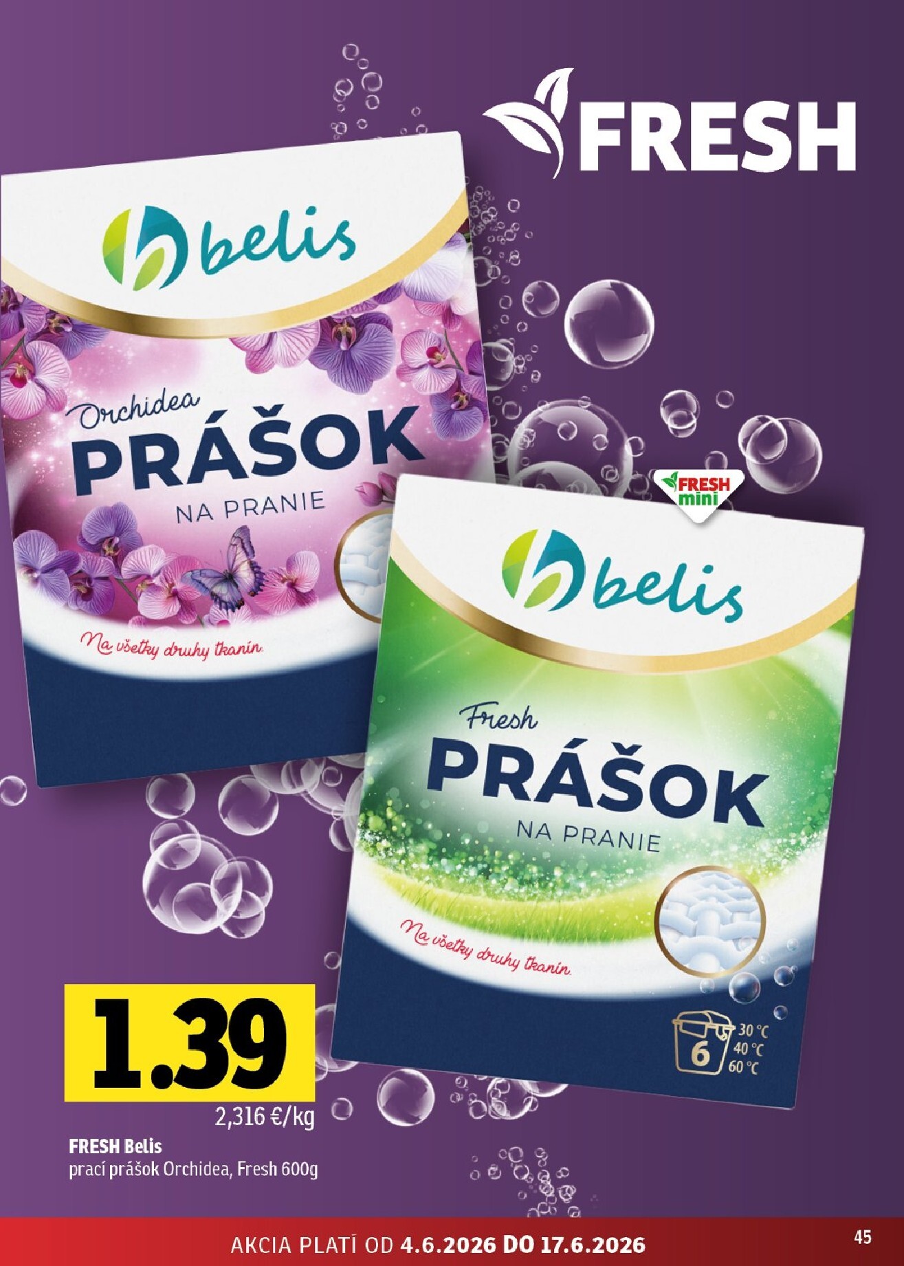 fresh - Nový Fresh - Stredné a západné Slovensko leták od štvrtka, 04.06.2026 do stredy, 17.06.2026 - page: 45