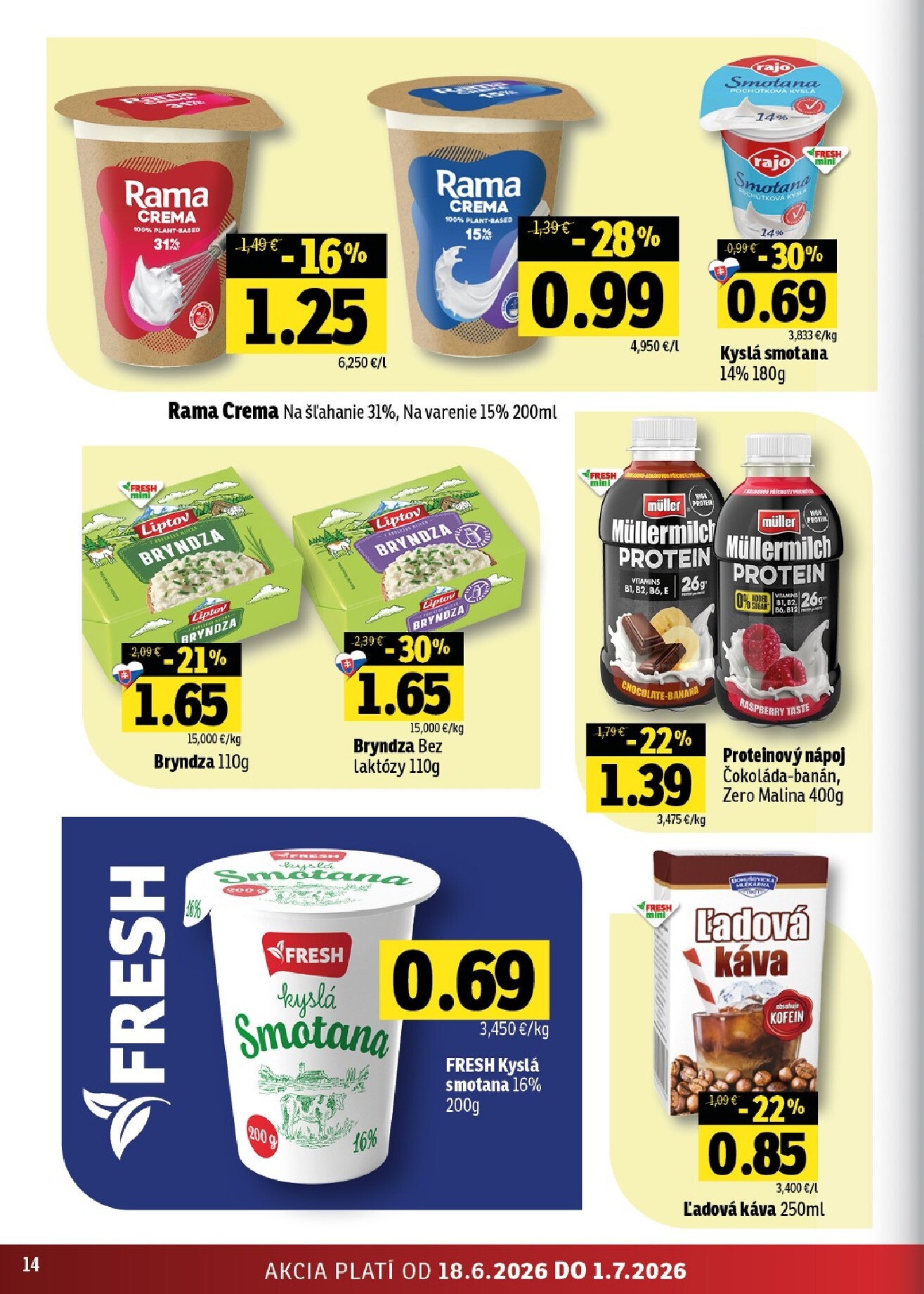 fresh - Nový Fresh - Stredné a západné Slovensko leták od štvrtka, 18.06.2026 do stredy, 01.07.2026 - page: 14
