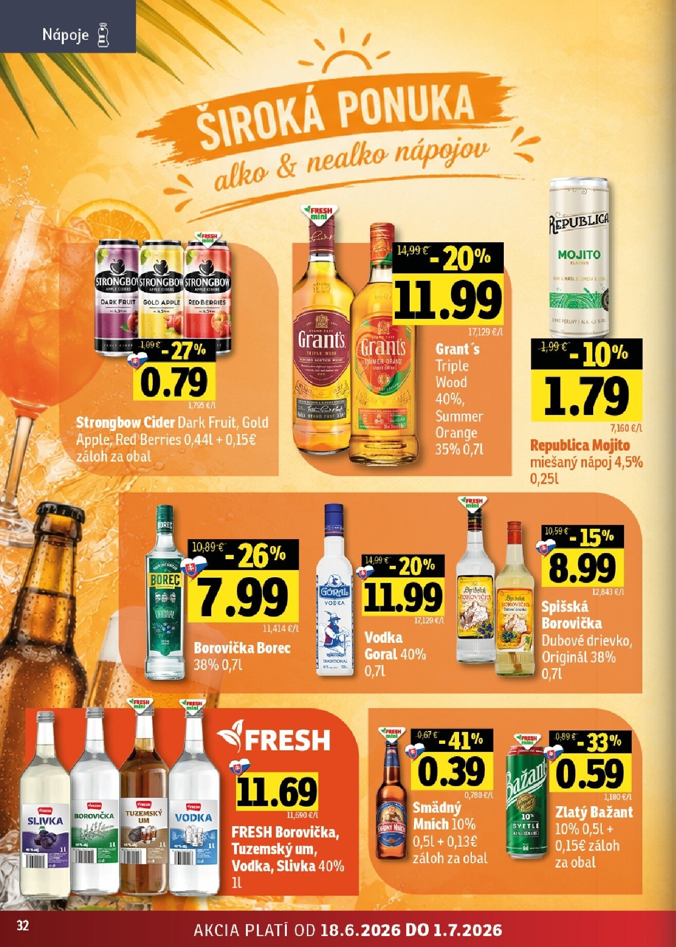 fresh - Nový Fresh - Stredné a západné Slovensko leták od štvrtka, 18.06.2026 do stredy, 01.07.2026 - page: 32