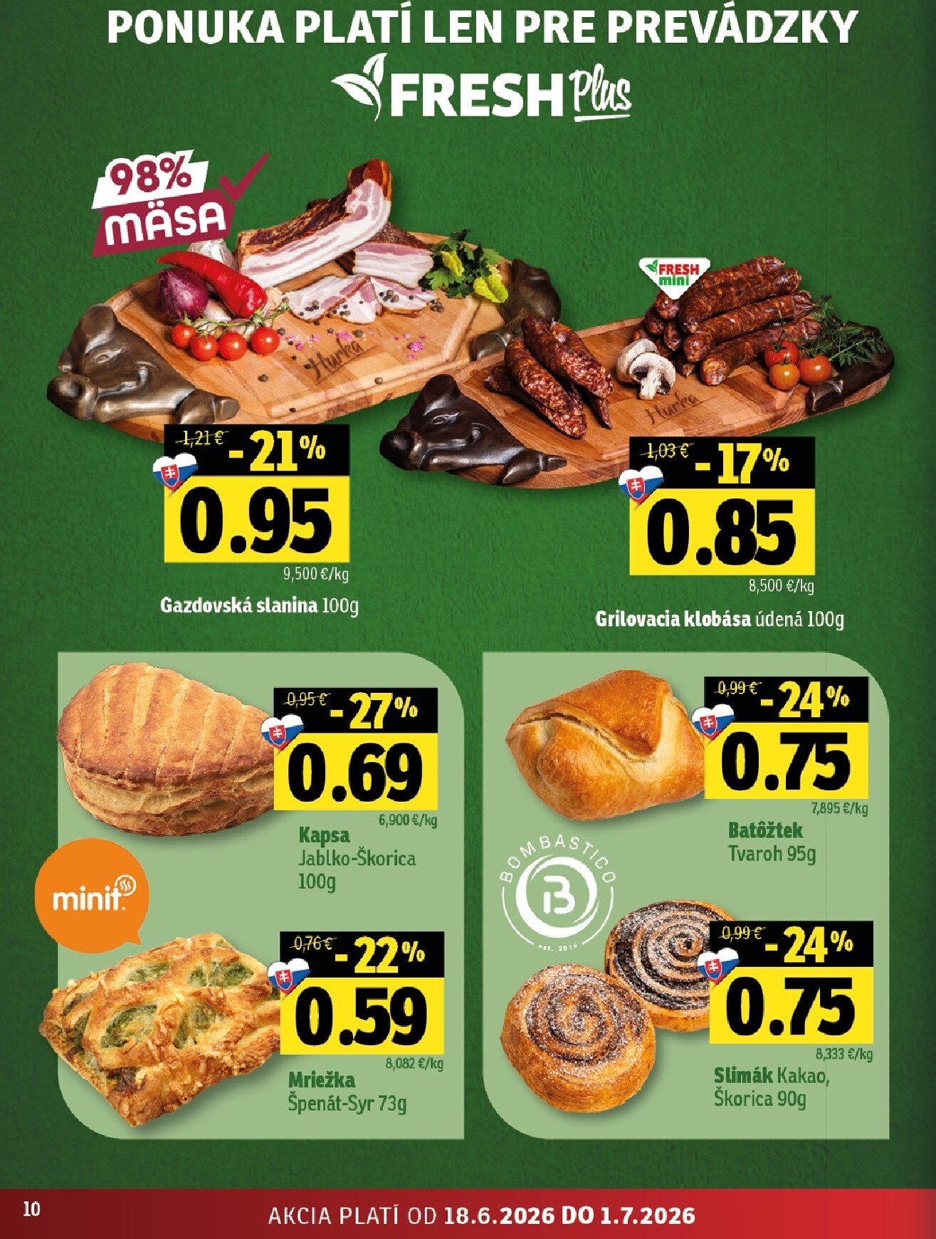 fresh - Nový Fresh - Východné Slovensko leták od štvrtka, 18.06.2026 do stredy, 01.07.2026 - page: 10