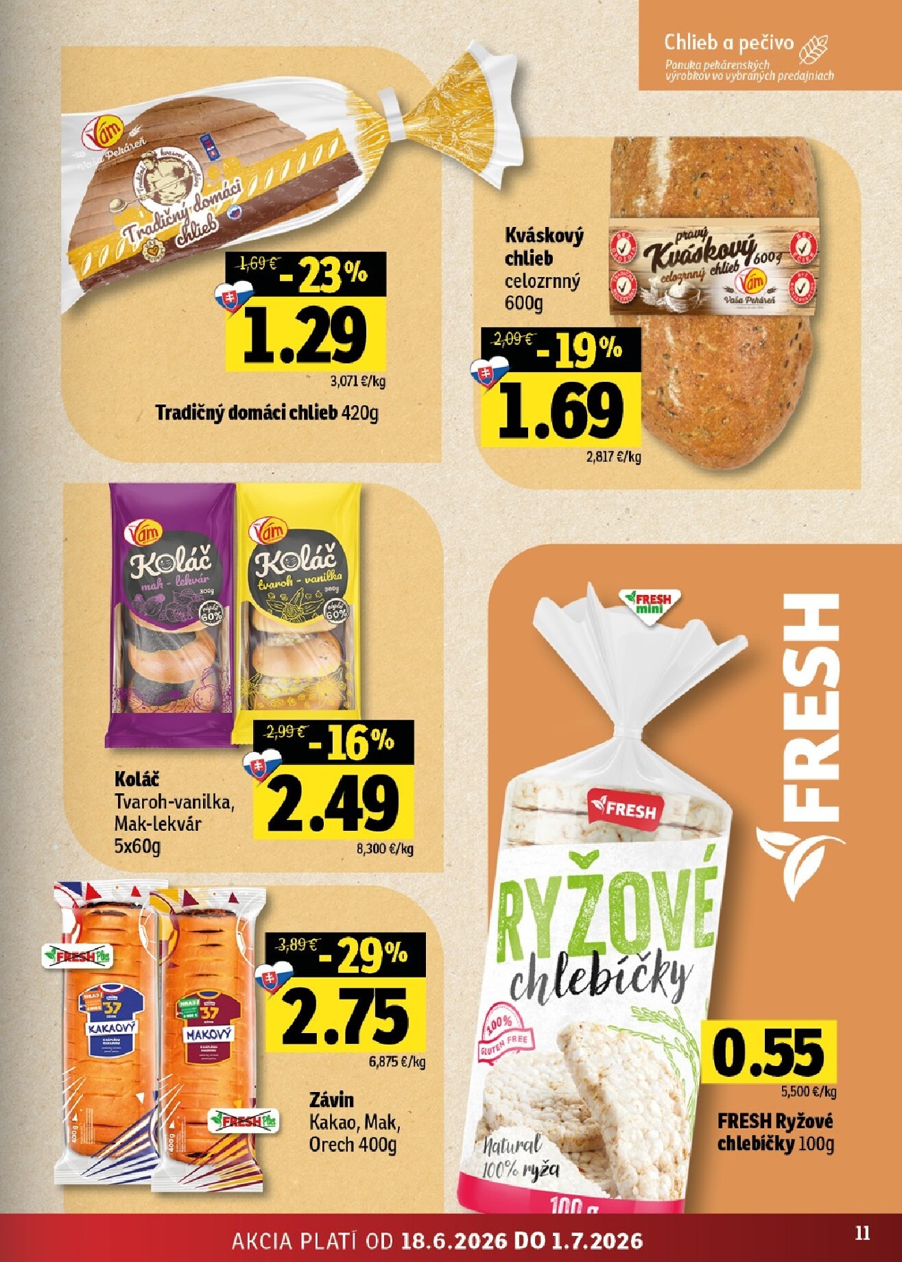 fresh - Nový Fresh - Východné Slovensko leták od štvrtka, 18.06.2026 do stredy, 01.07.2026 - page: 11