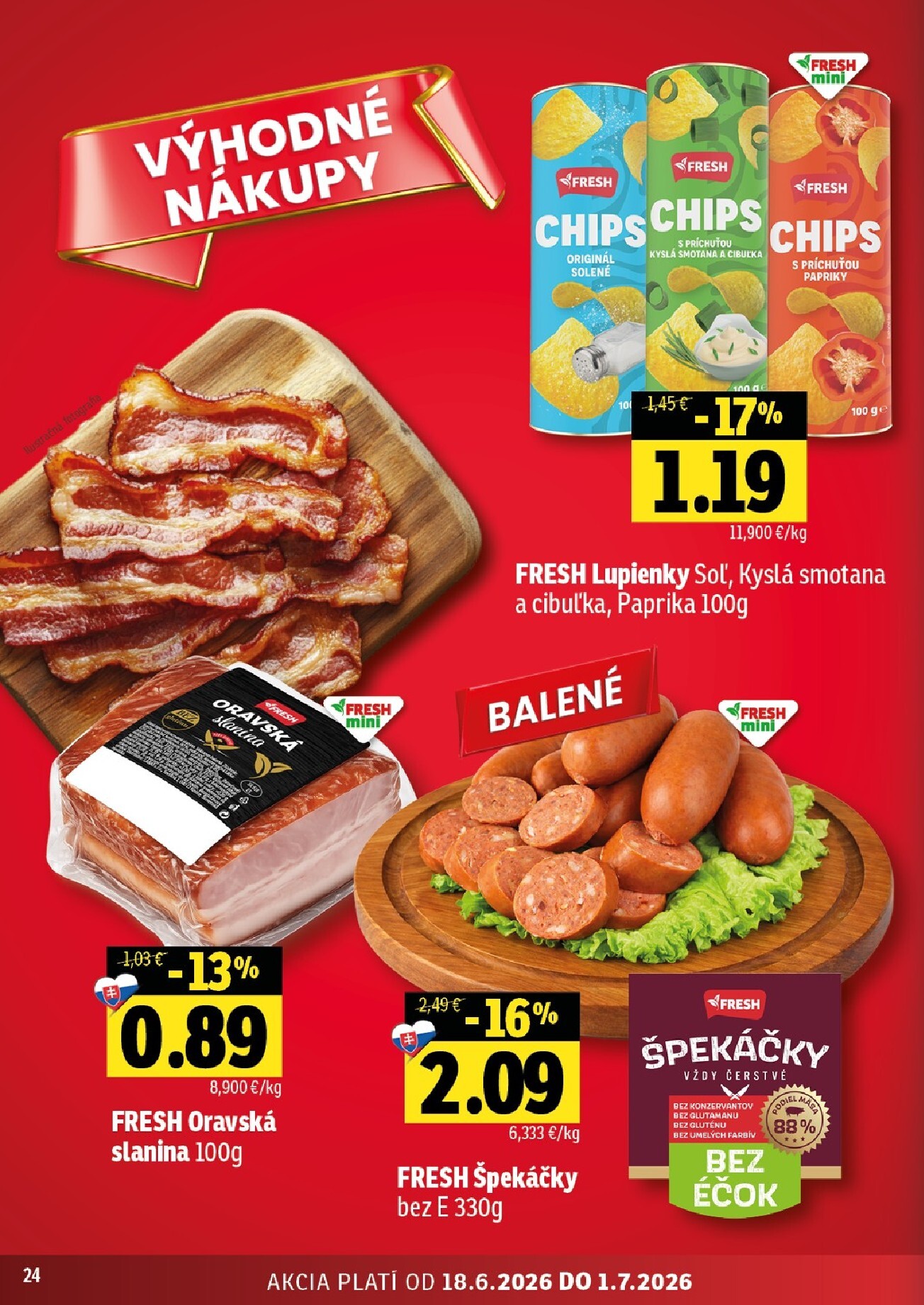 fresh - Nový Fresh - Východné Slovensko leták od štvrtka, 18.06.2026 do stredy, 01.07.2026 - page: 24