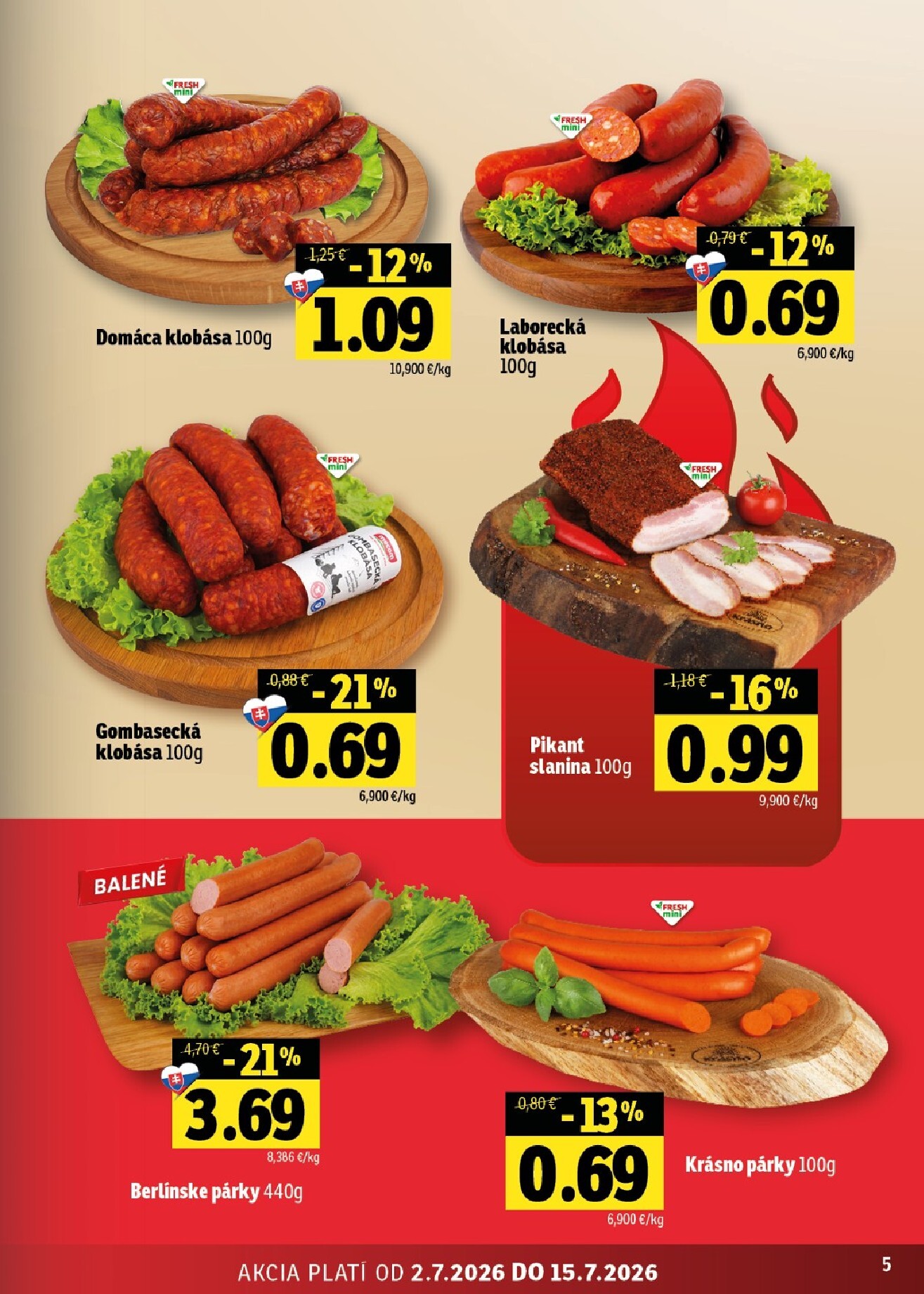 fresh - Nový Fresh - Stredné a západné Slovensko leták od štvrtka, 02.07.2026 do stredy, 15.07.2026 - page: 5
