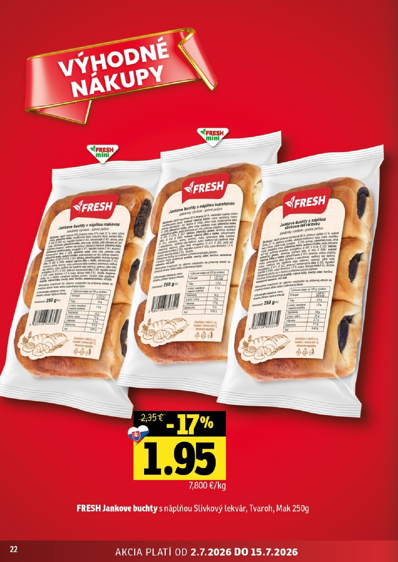 fresh - Nový Fresh - Stredné a západné Slovensko leták od štvrtka, 02.07.2026 do stredy, 15.07.2026 - page: 22