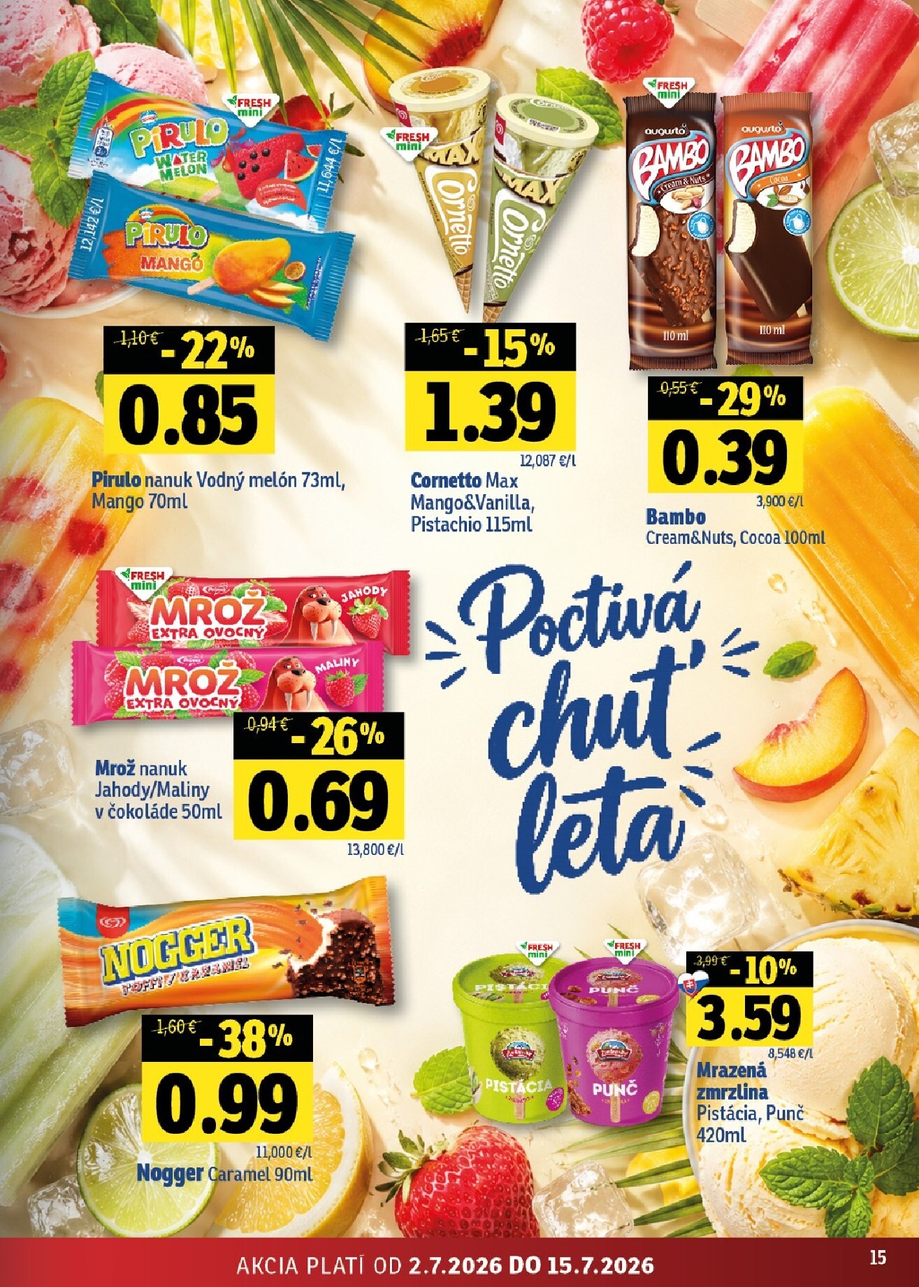 fresh - Nový Fresh - Stredné a západné Slovensko leták od štvrtka, 02.07.2026 do stredy, 15.07.2026 - page: 15
