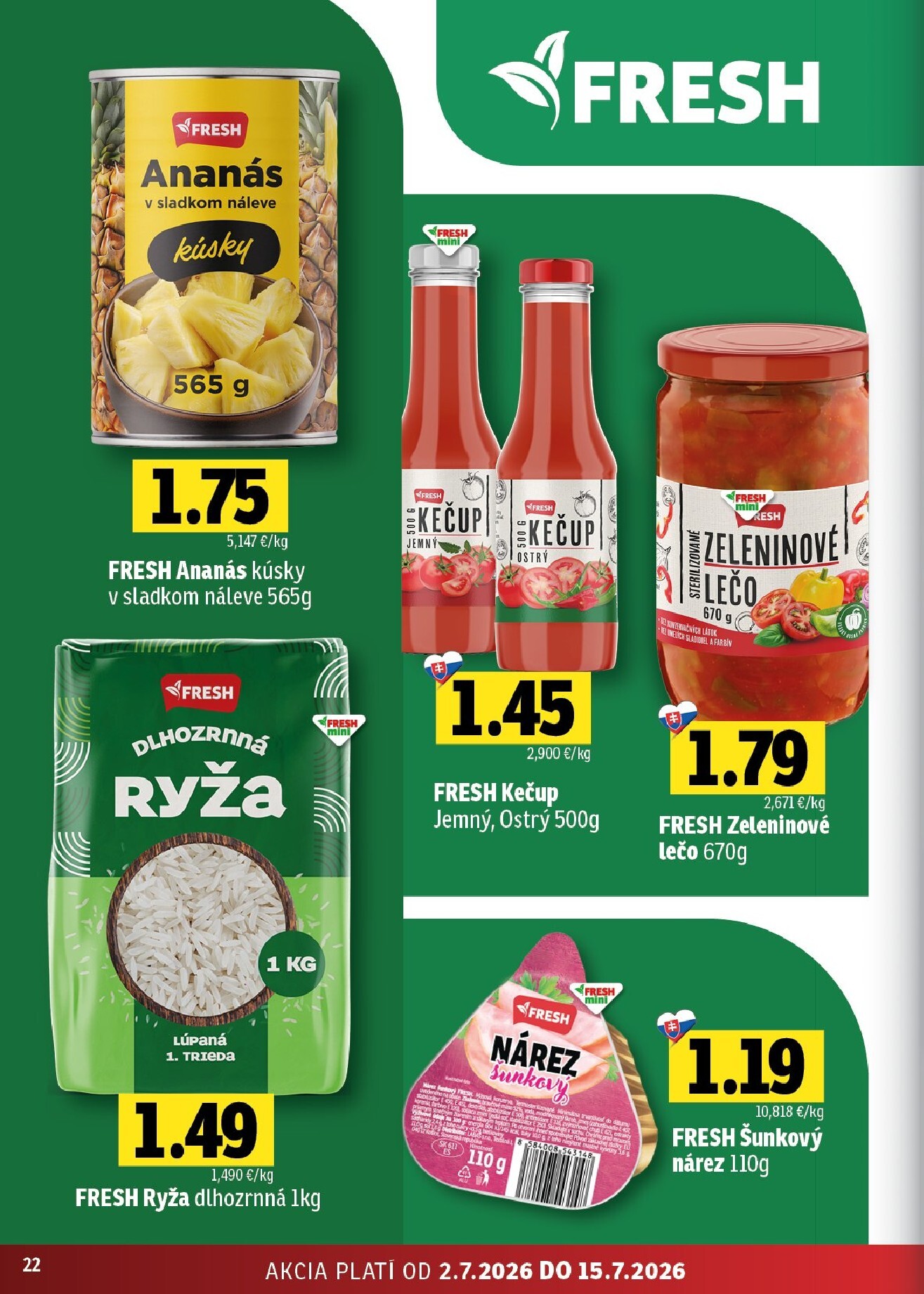 fresh - Nový Fresh - Východné Slovensko leták od štvrtka, 02.07.2026 do stredy, 15.07.2026 - page: 22
