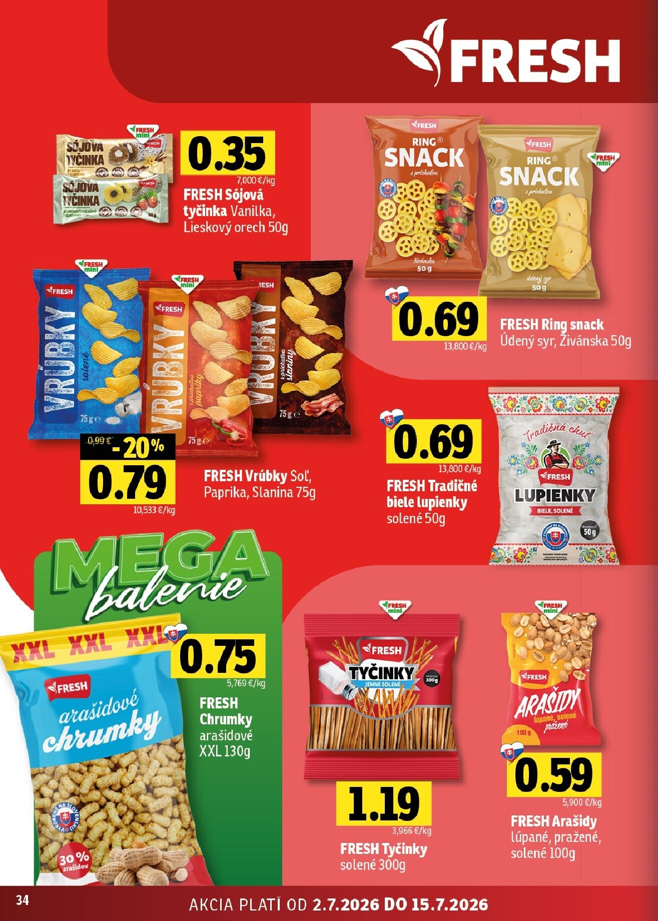 fresh - Nový Fresh - Východné Slovensko leták od štvrtka, 02.07.2026 do stredy, 15.07.2026 - page: 34