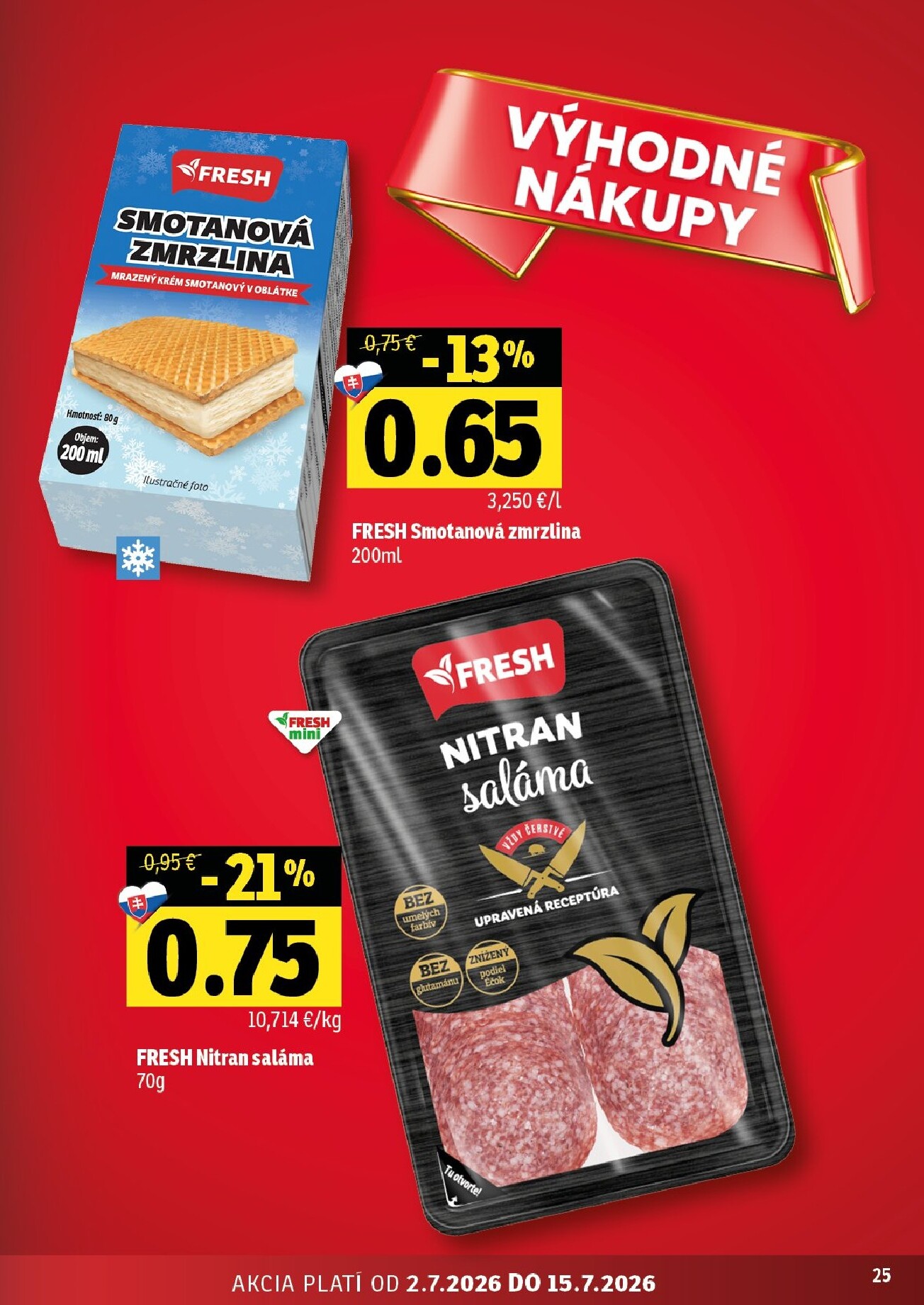 fresh - Nový Fresh - Východné Slovensko leták od štvrtka, 02.07.2026 do stredy, 15.07.2026 - page: 25