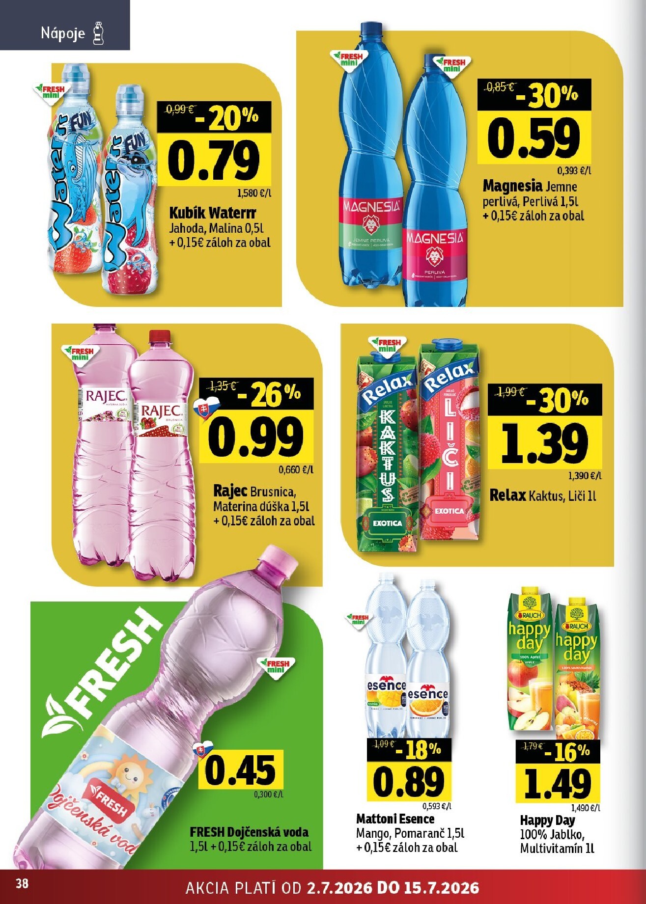 fresh - Nový Fresh - Východné Slovensko leták od štvrtka, 02.07.2026 do stredy, 15.07.2026 - page: 38