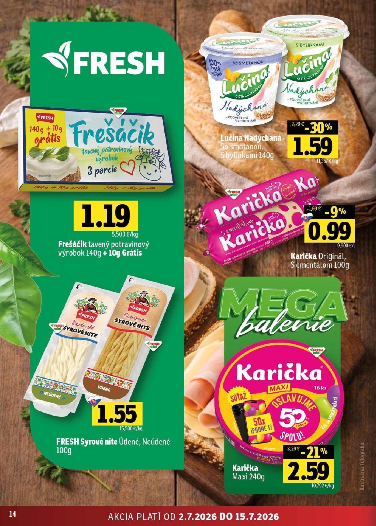 fresh - Nový Fresh - Východné Slovensko leták od štvrtka, 02.07.2026 do stredy, 15.07.2026 - page: 14