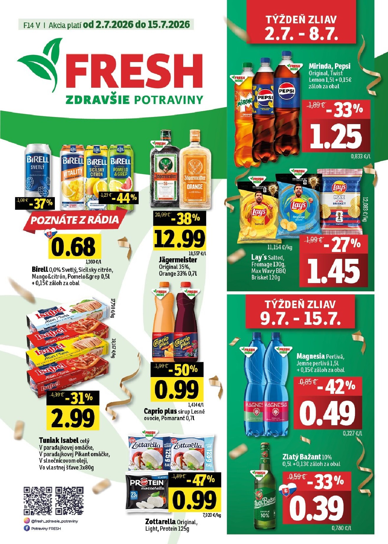 fresh - Nový Fresh - Východné Slovensko leták od štvrtka, 02.07.2026 do stredy, 15.07.2026 - page: 1