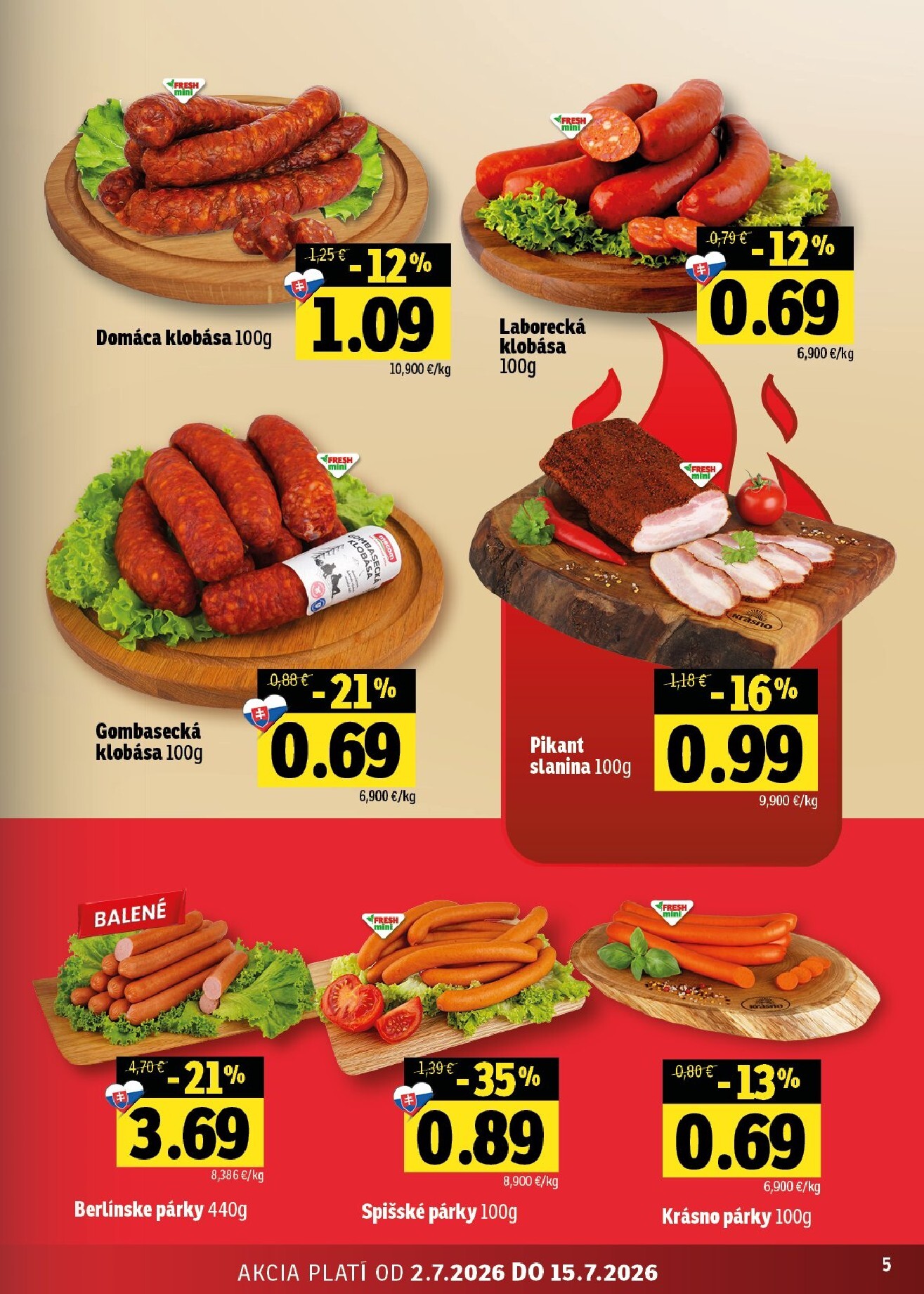 fresh - Nový Fresh - Východné Slovensko leták od štvrtka, 02.07.2026 do stredy, 15.07.2026 - page: 5