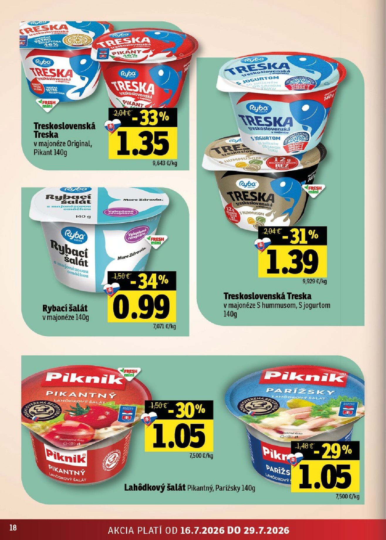 fresh - Nový Fresh - Stredné a západné Slovensko leták od štvrtka, 16.07.2026 do stredy, 29.07.2026 - page: 18