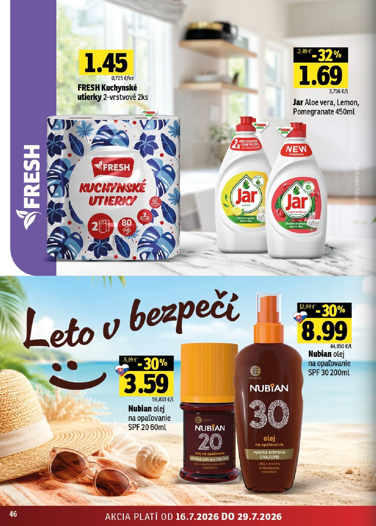 fresh - Nový Fresh - Stredné a západné Slovensko leták od štvrtka, 16.07.2026 do stredy, 29.07.2026 - page: 46