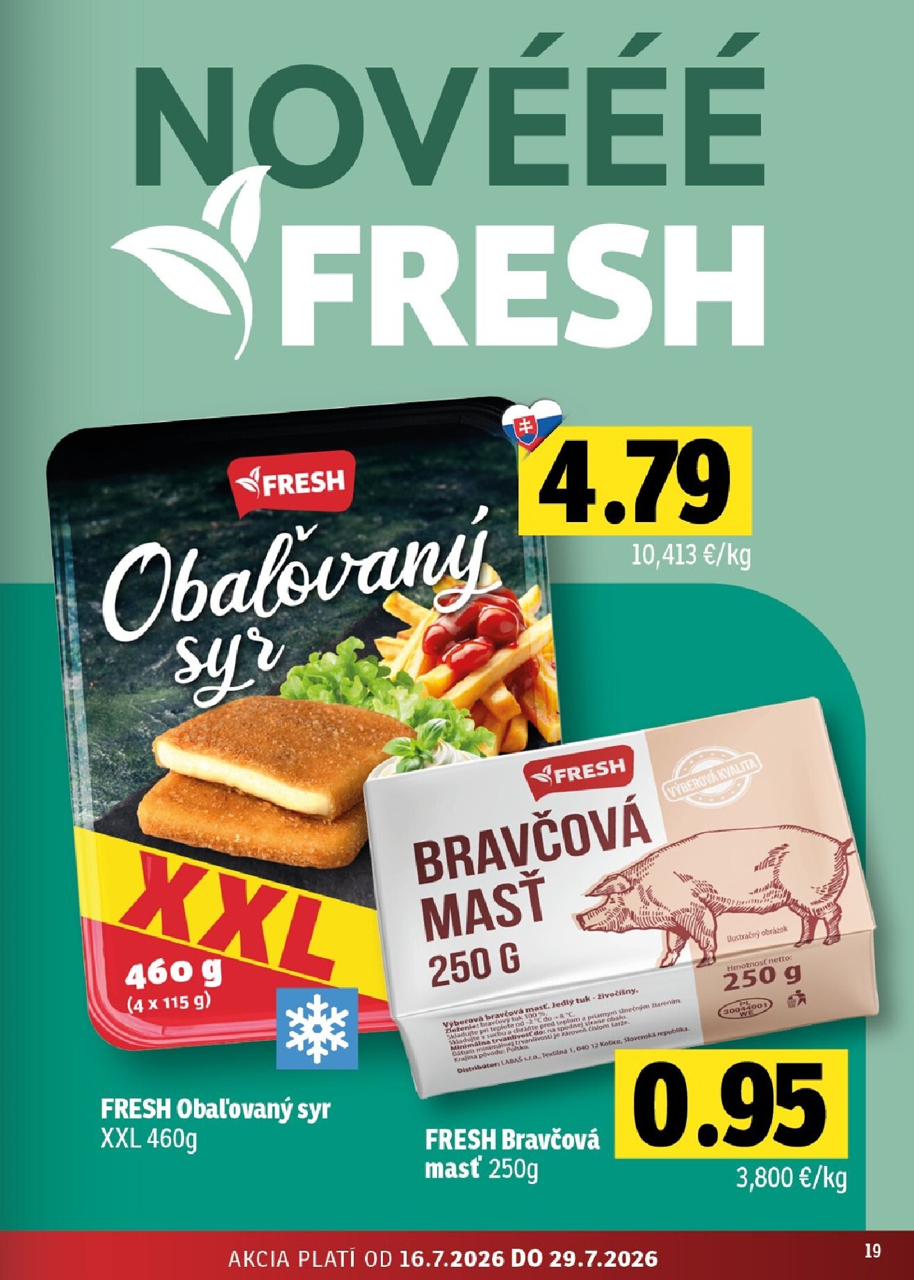 fresh - Nový Fresh - Východné Slovensko leták od štvrtka, 16.07.2026 do stredy, 29.07.2026 - page: 19