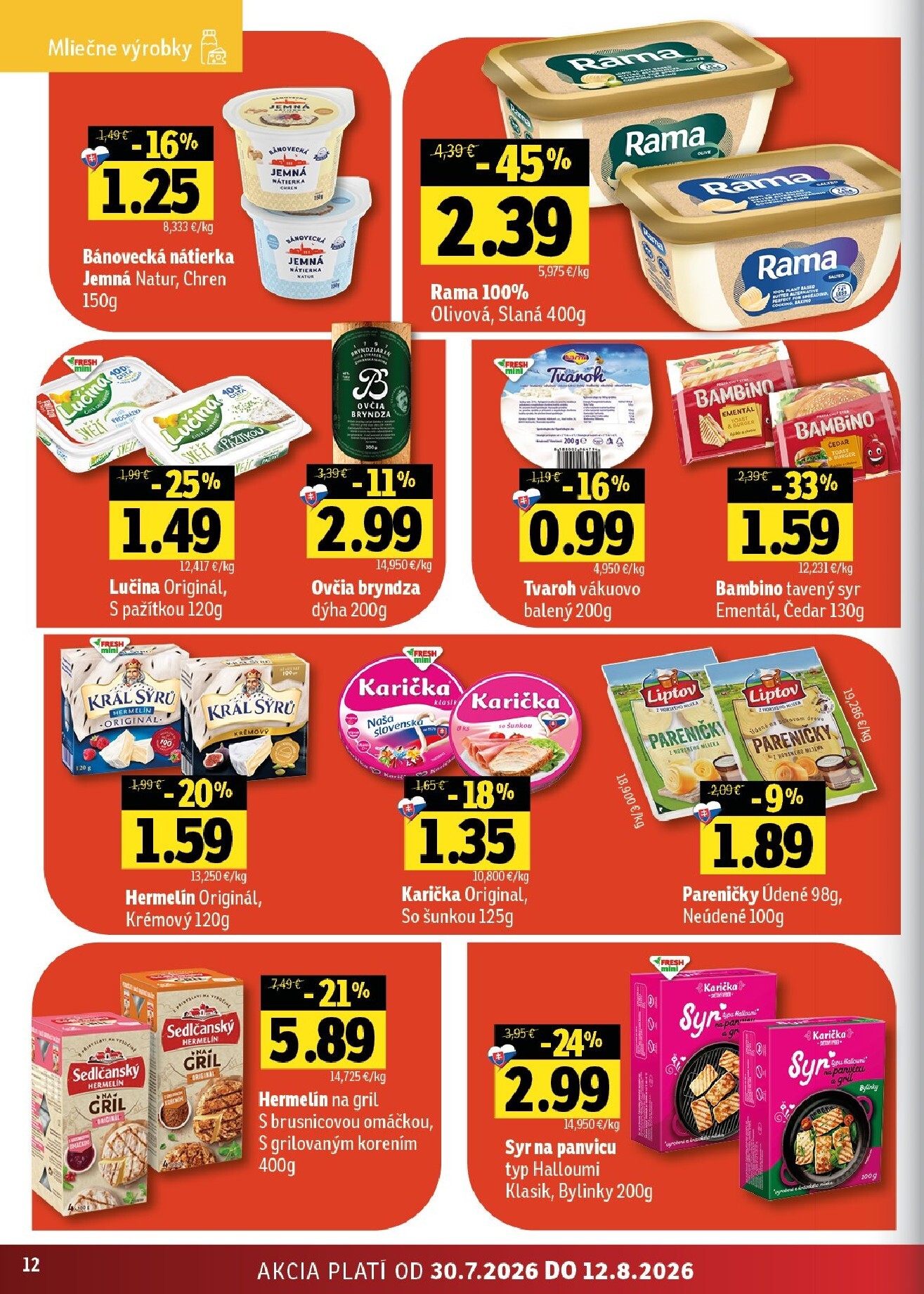 fresh - Nový Fresh - Východné Slovensko leták od štvrtka, 30.07.2026 do stredy, 12.08.2026 - page: 12