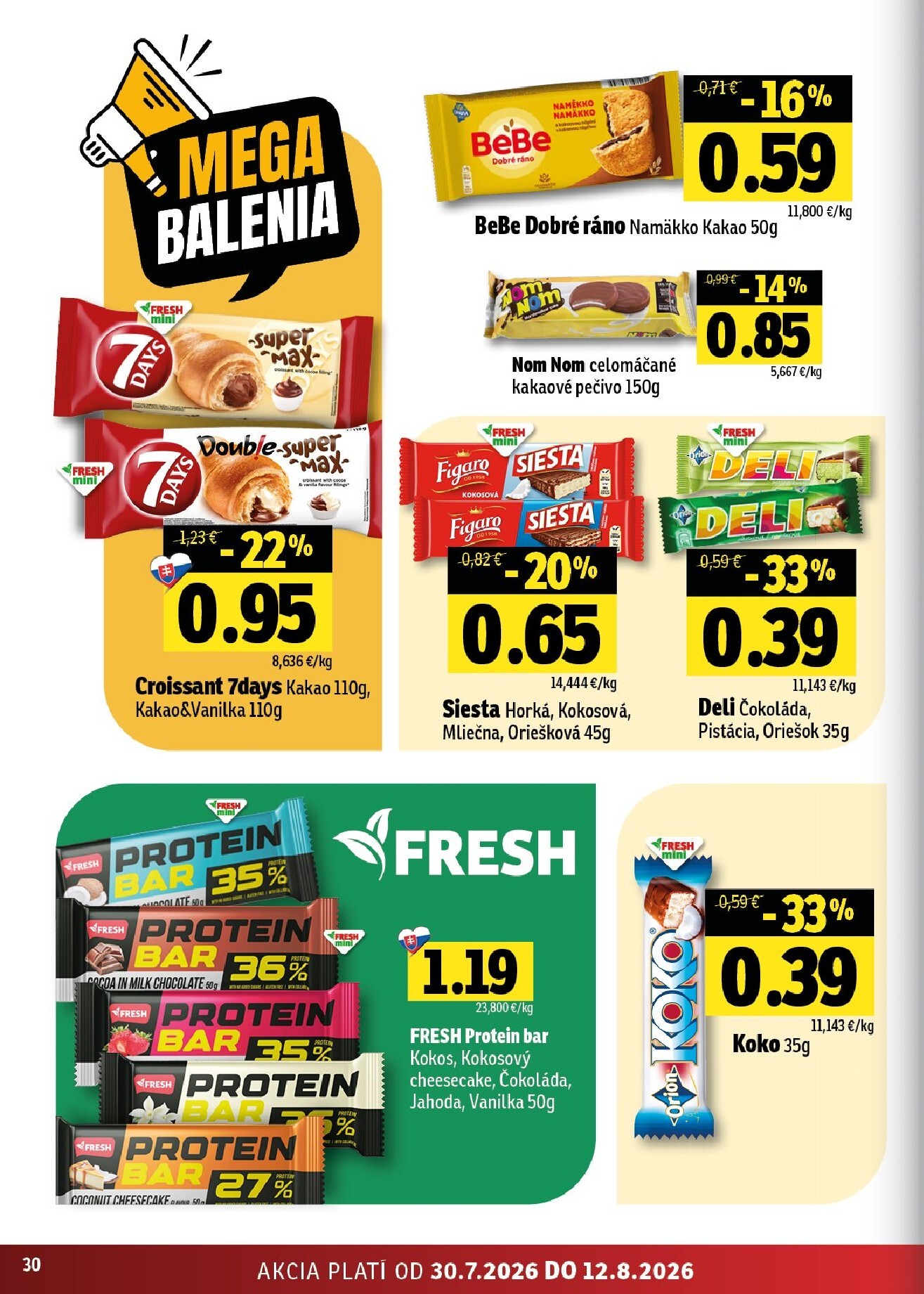 fresh - Nový Fresh - Východné Slovensko leták od štvrtka, 30.07.2026 do stredy, 12.08.2026 - page: 30